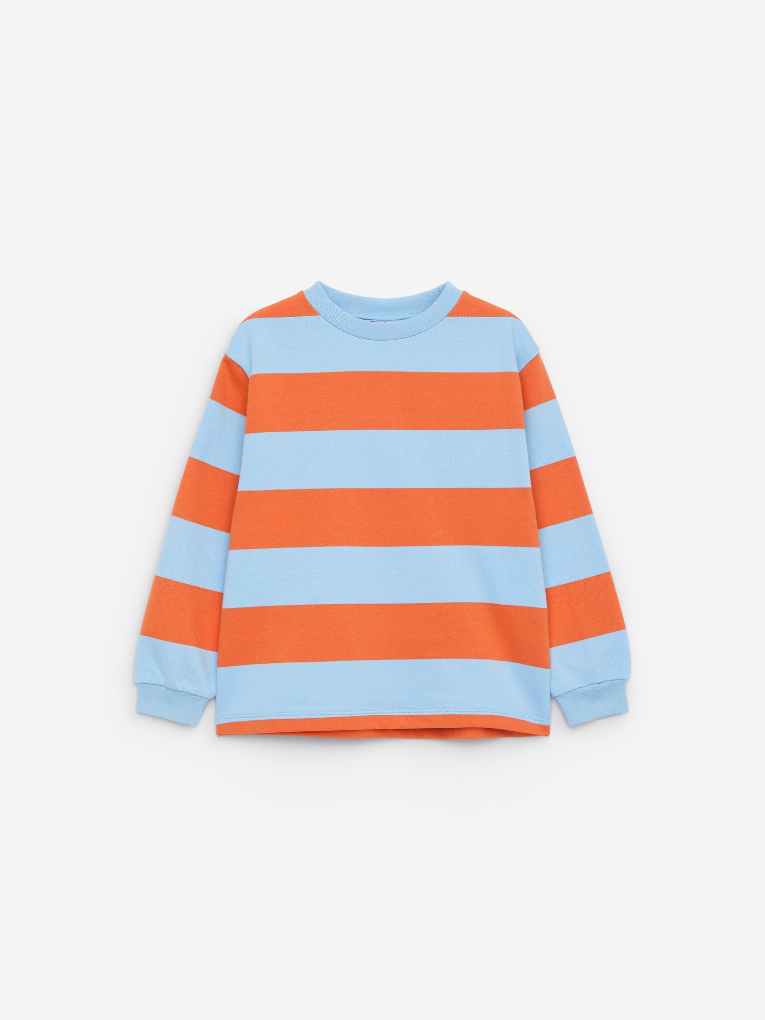 Terry Sweatshirt - Light Blue/Orange/Green/Off White