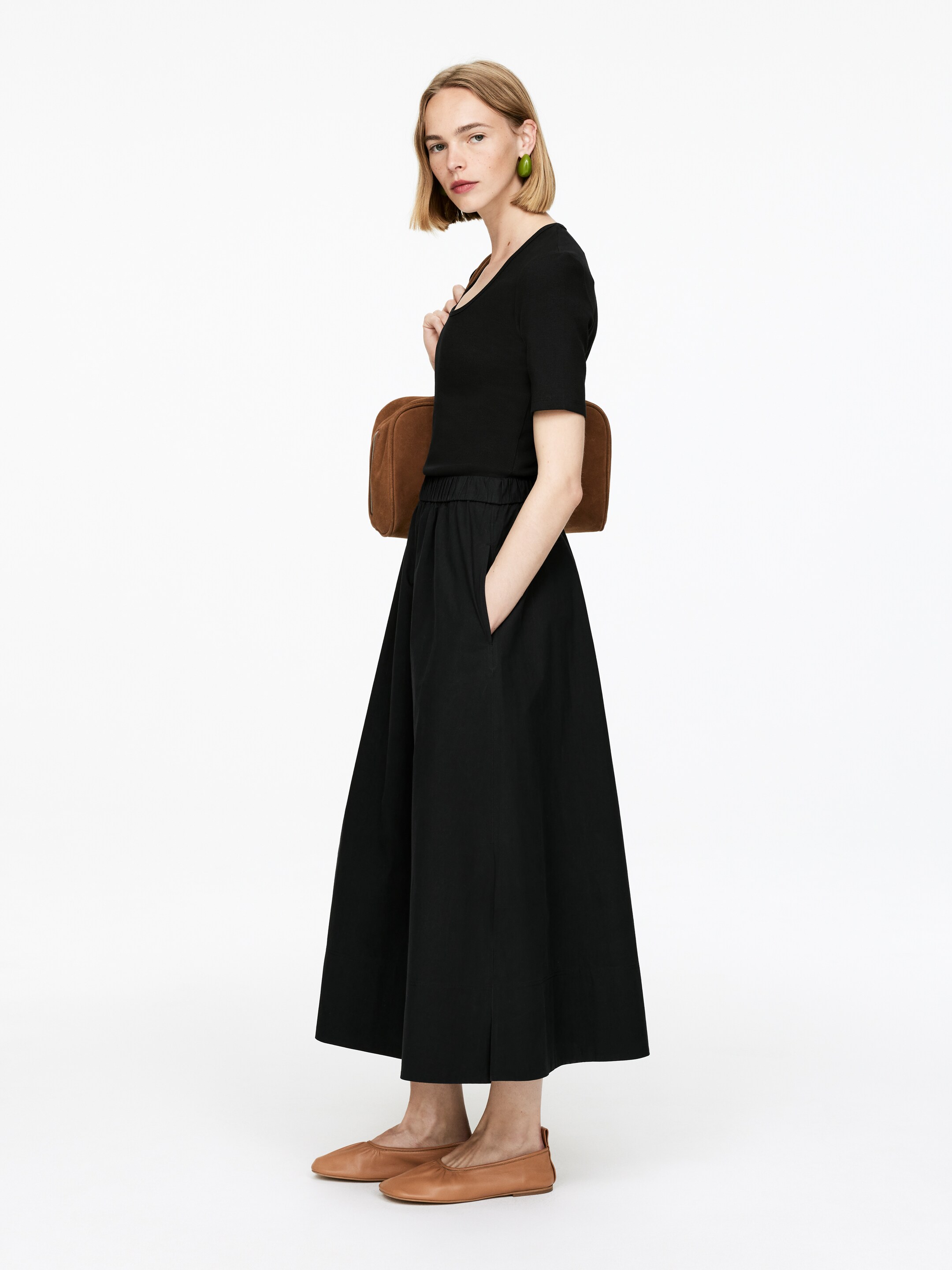 Visualizza immagine più grande: Gonna a trapezio in cotone - Nero - DONNA | H&M IT 3