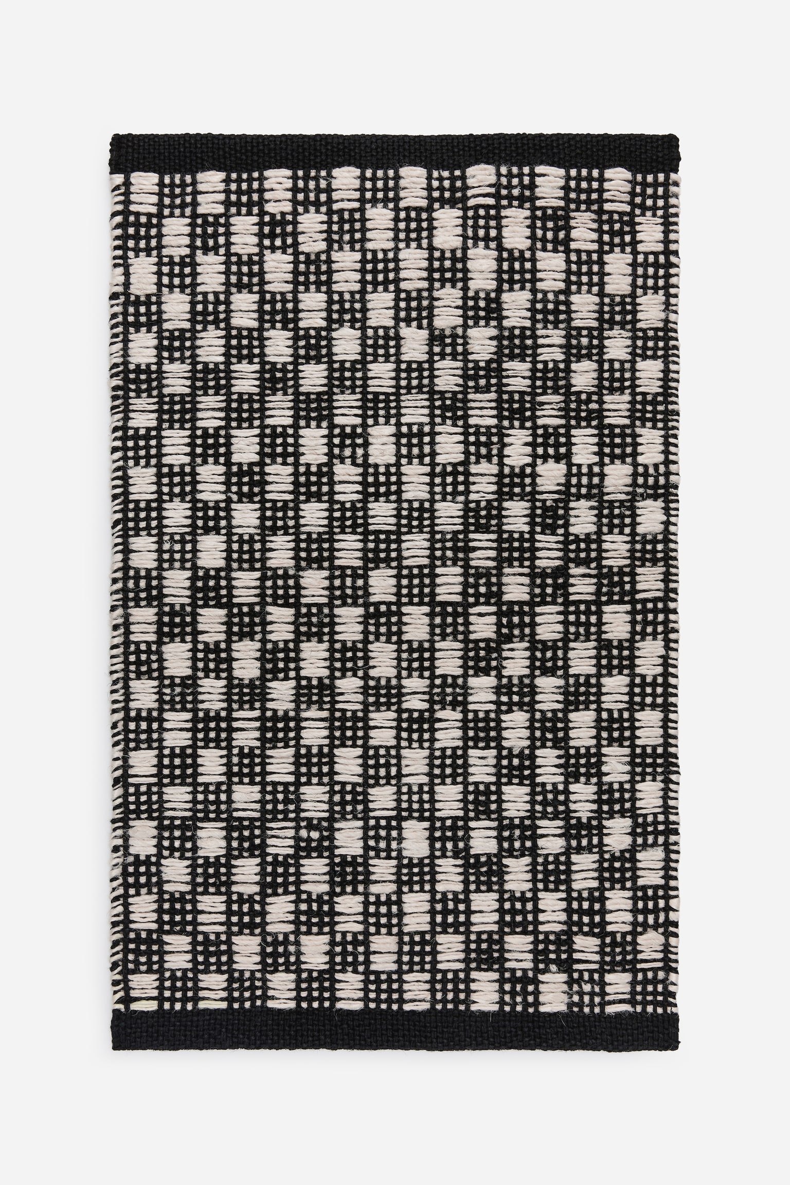 Paillasson en jute - Noir/blanc cassé - 1