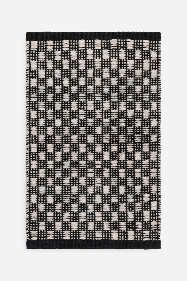 Fußmatte aus Jute - Schwarz/Cremeweiß - 1