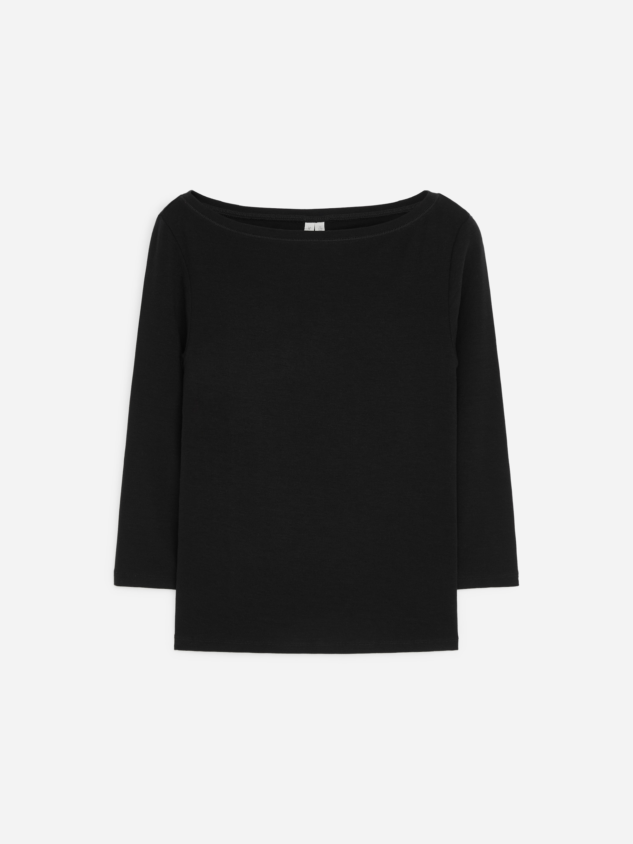 Maglia con scollo a barchetta-Black-20551