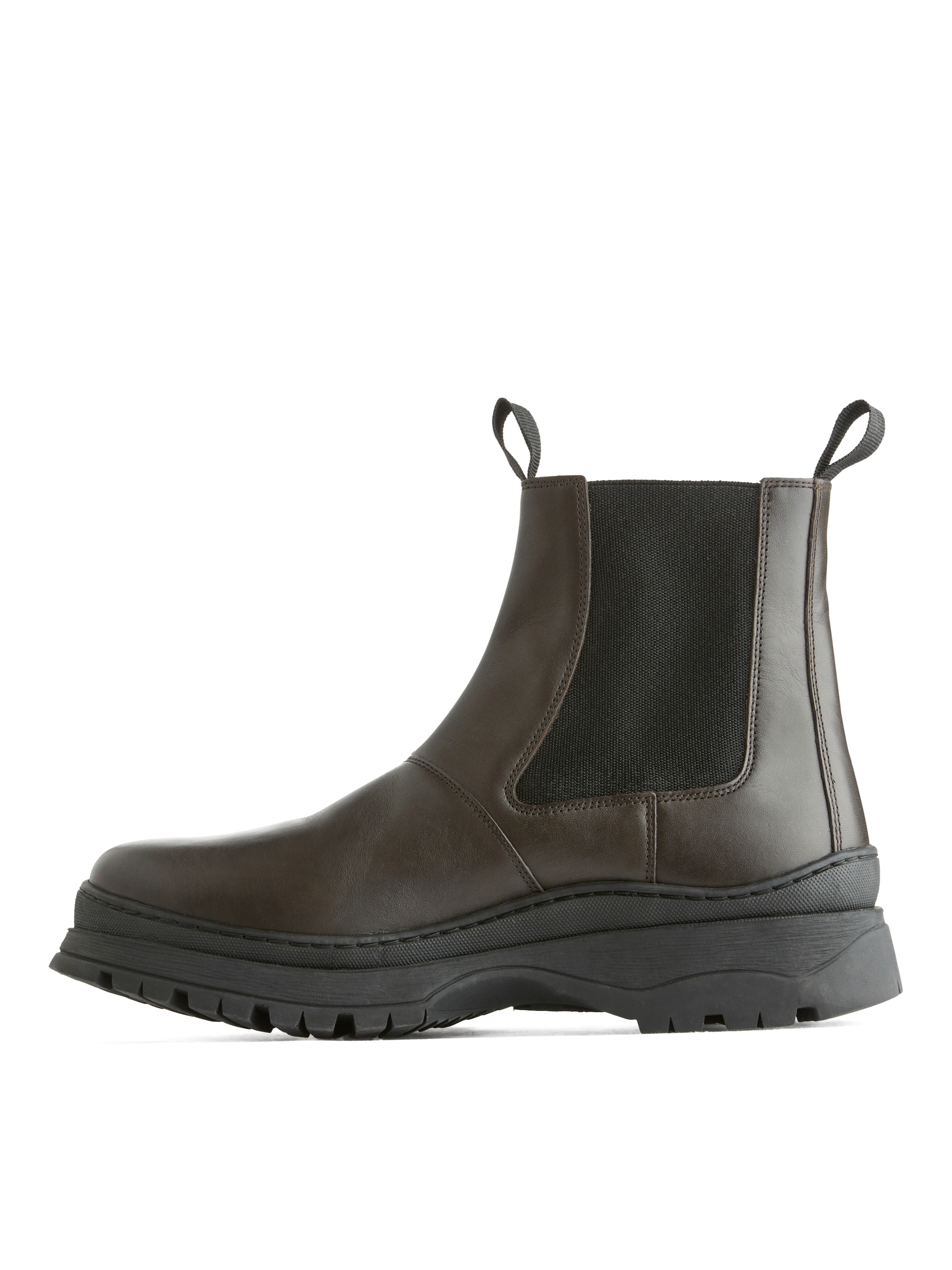 Chunky läderboots - Mörkbrun - Men - StillMedia/DescriptiveStillLife - 6
