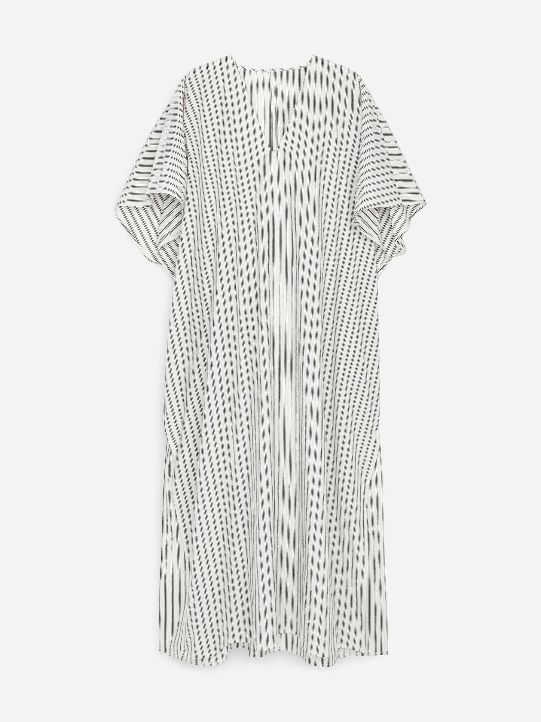 Striped Cotton Dress - Off-white - Oversized - Women - StillMedia/DescriptiveStillLife - 1