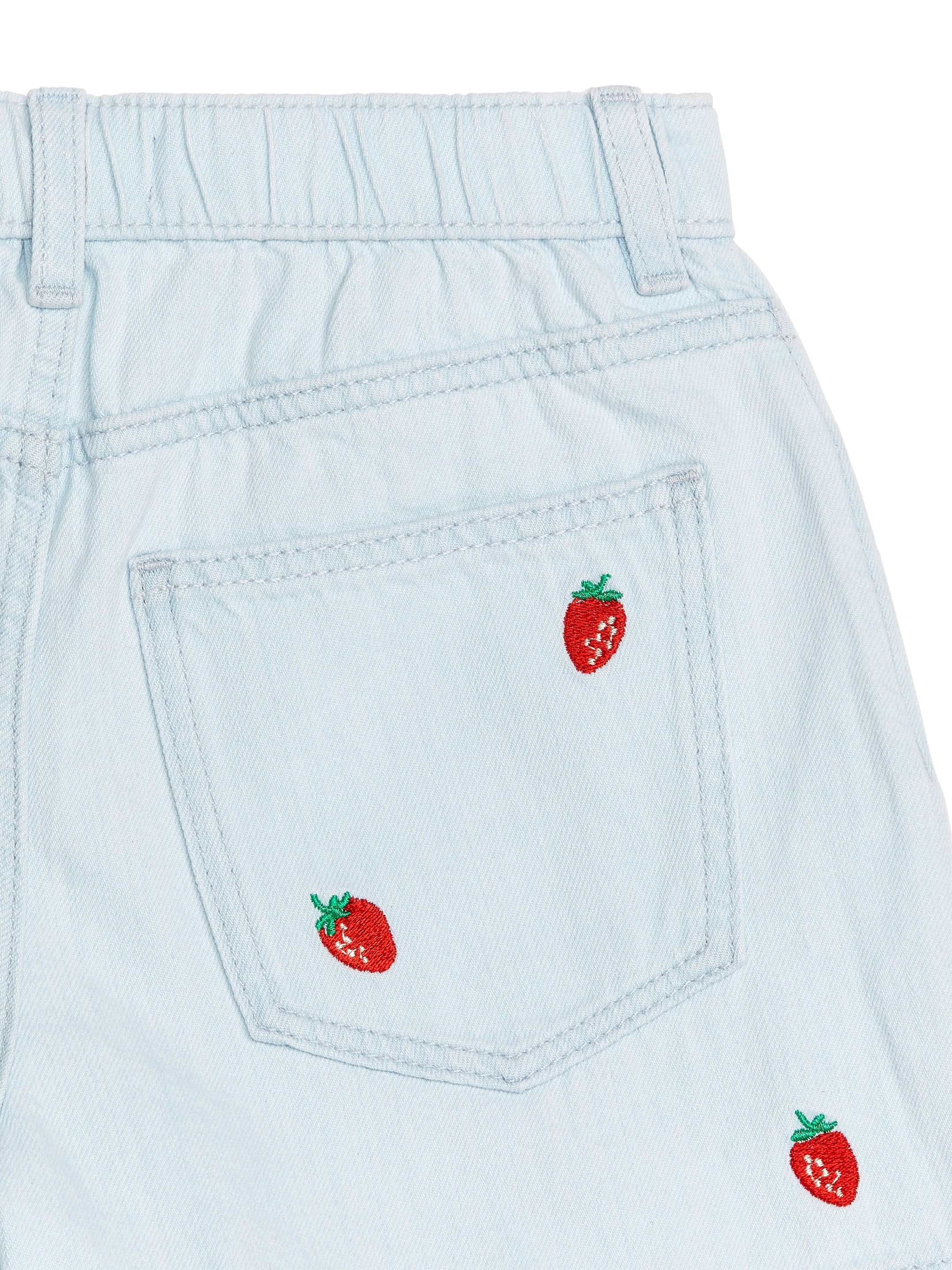 Bestickte Jeansshorts - Hellblau - Relaxed Fit - Damen - StillMedia/DescriptiveDetail - 3