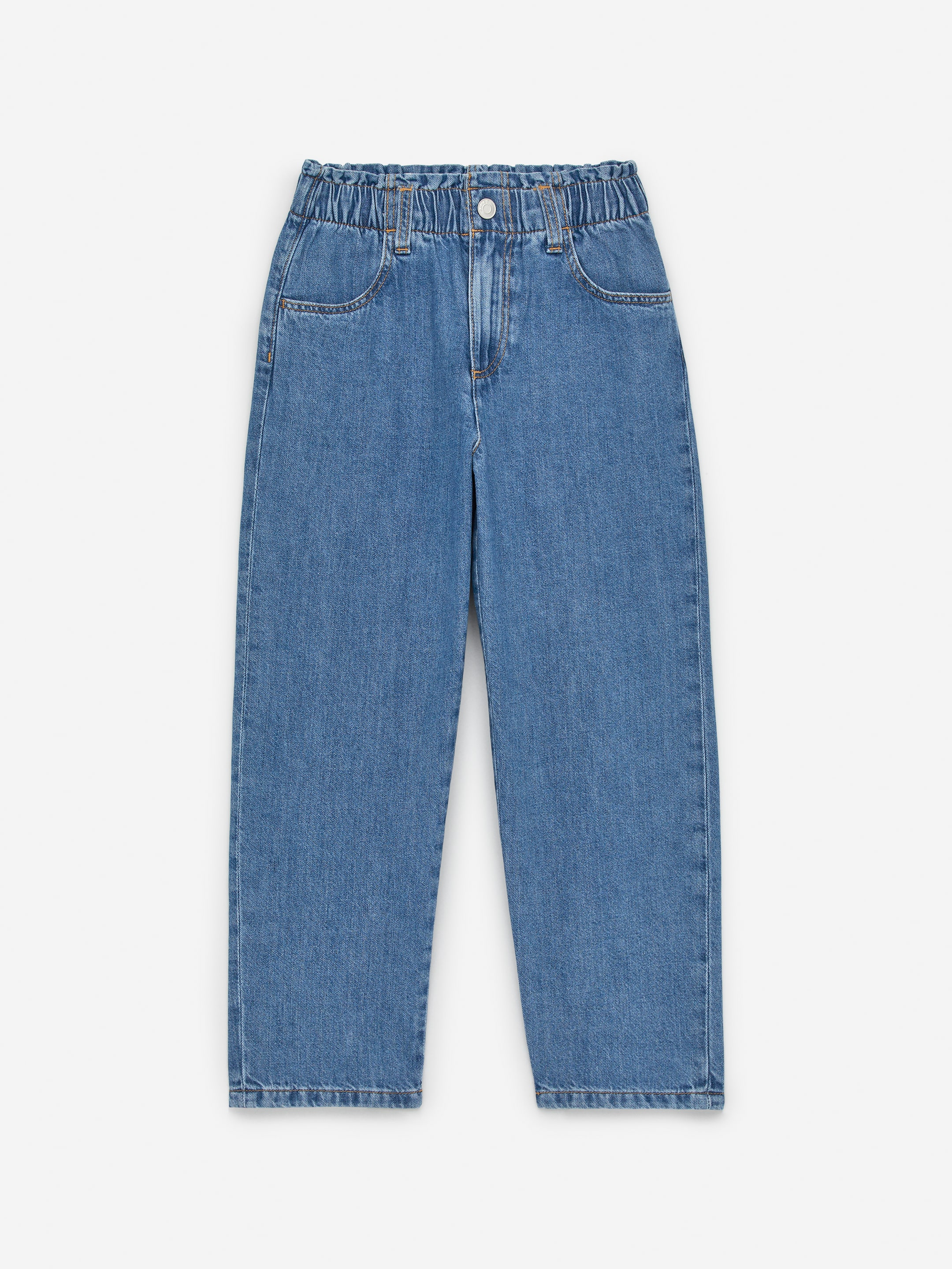 Visualizza immagine più grande: Pantaloni in denim con vita paperbag - Blu - BAMBINO | H&M IT 1