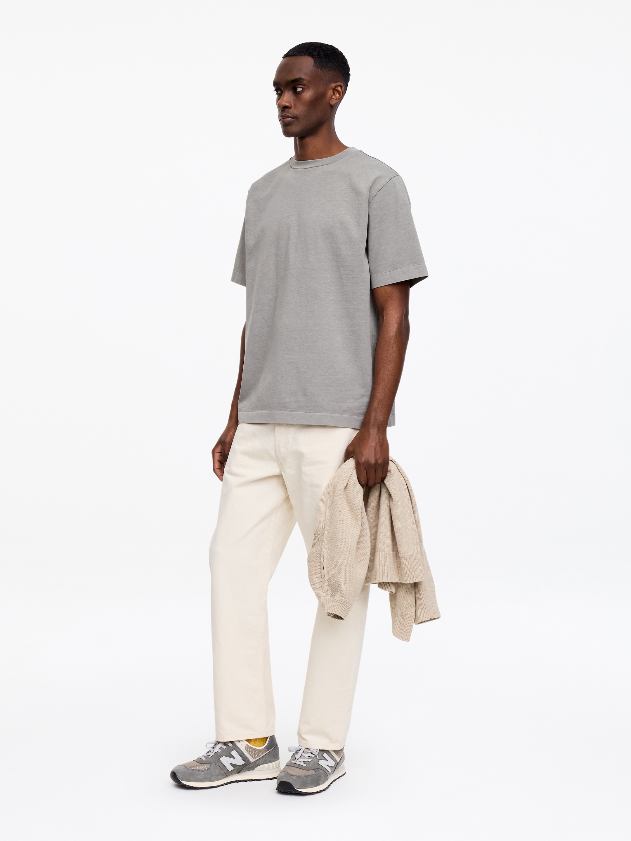 Garment dyed t-shirt - Grå - Relaxed fit - Men - StillMedia/Lookbook - 3