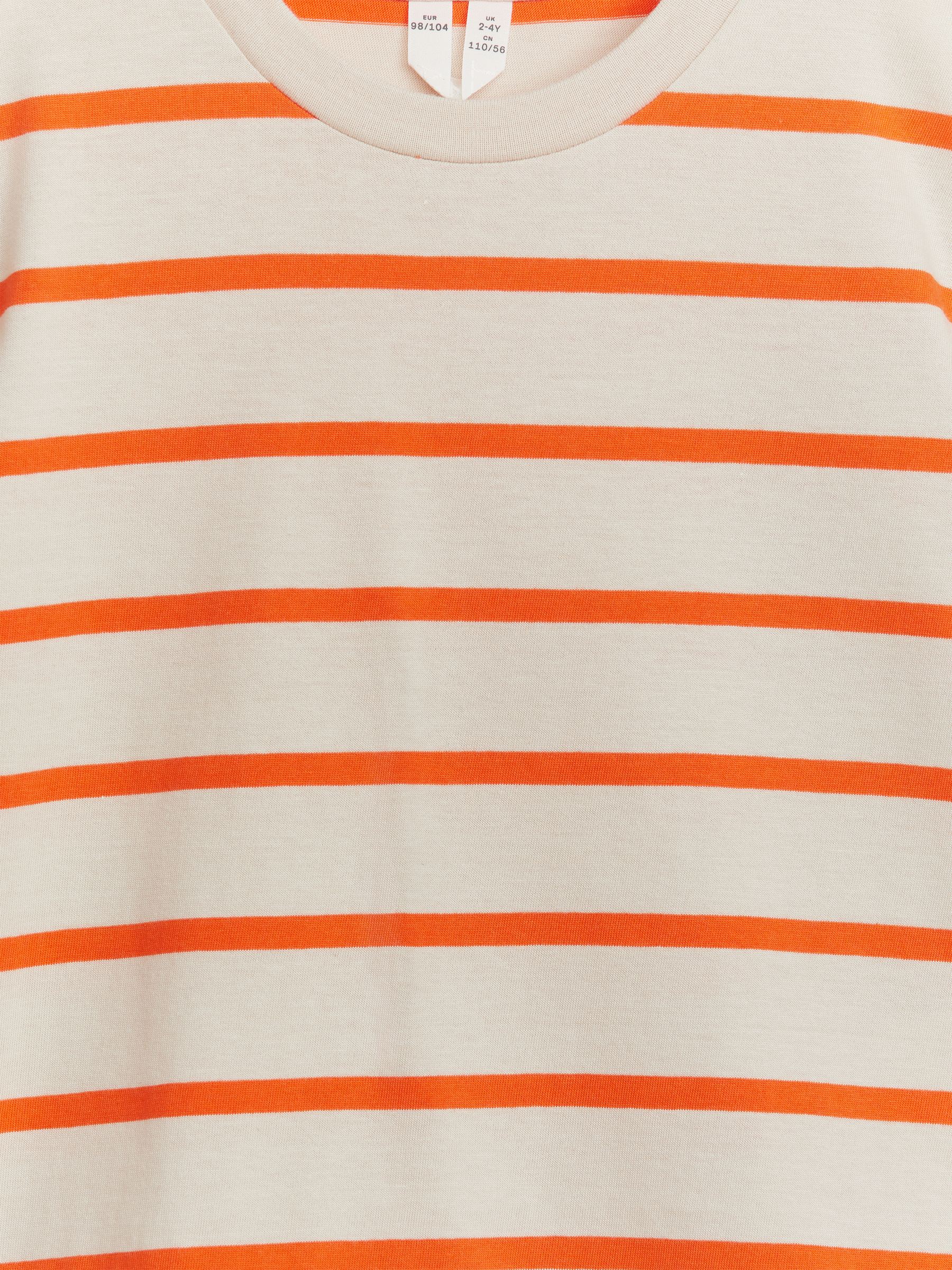 Stripe T-Shirt - Orange/Stripe - Luźny fason - Children - StillMedia/DescriptiveDetail - 3