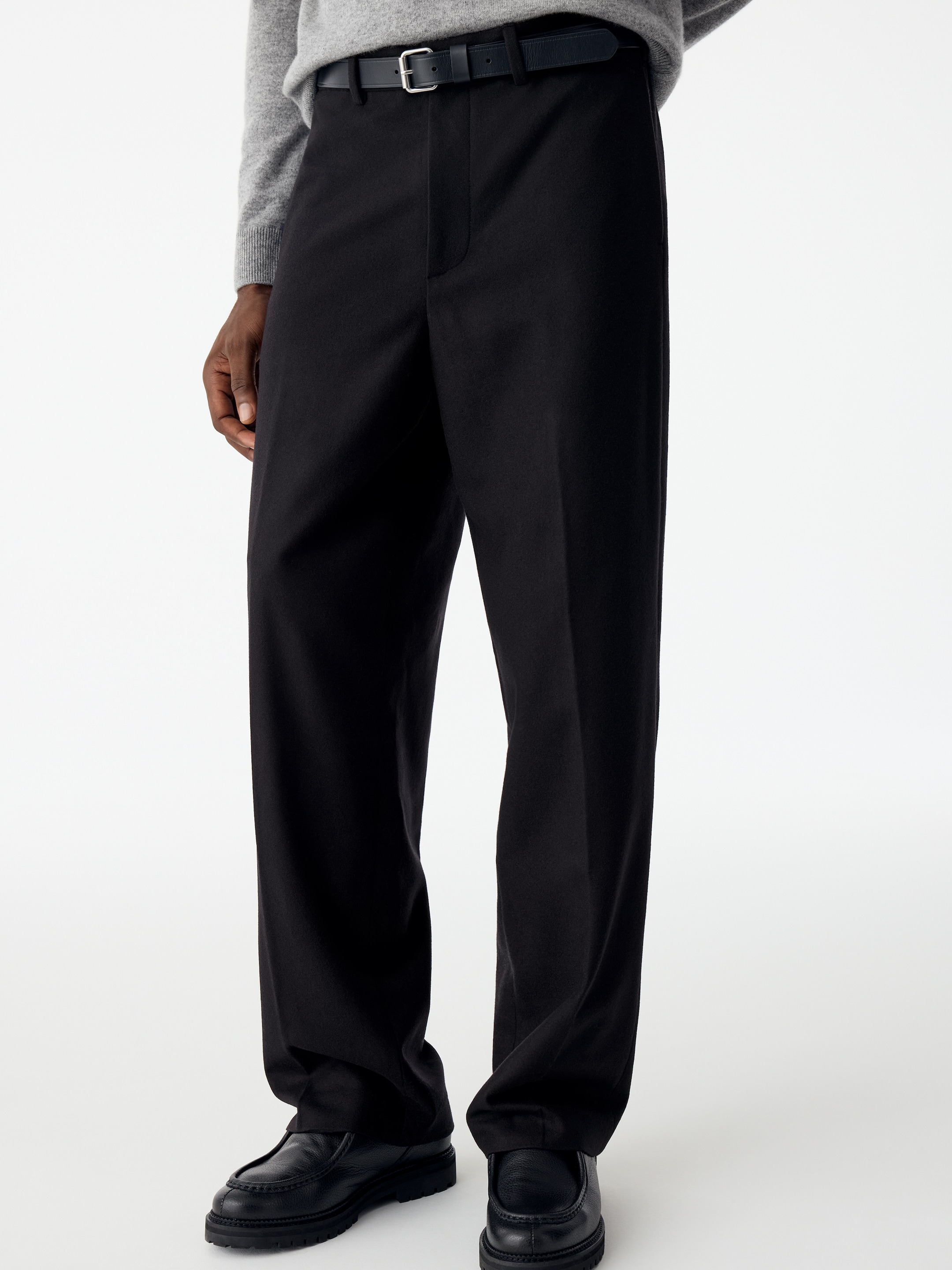 Weite Flanellhose - Dunkelblau - Loose Fit - men - StillMedia/Lookbook - 6