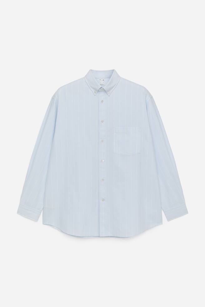 Oversized Oxford Shirt - Blue/White - 1