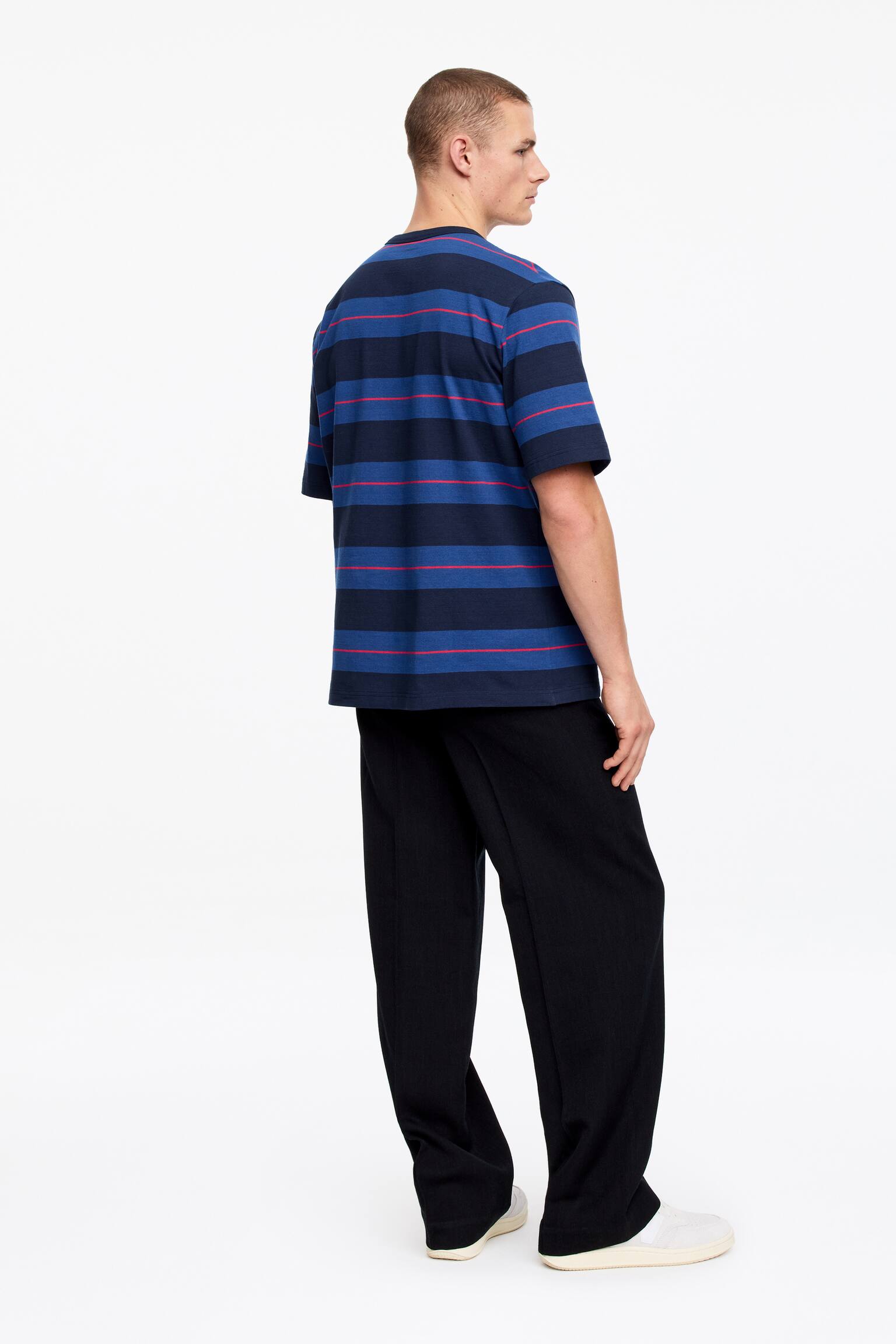 T-shirt décontracté - Bleu/Rayé - 5