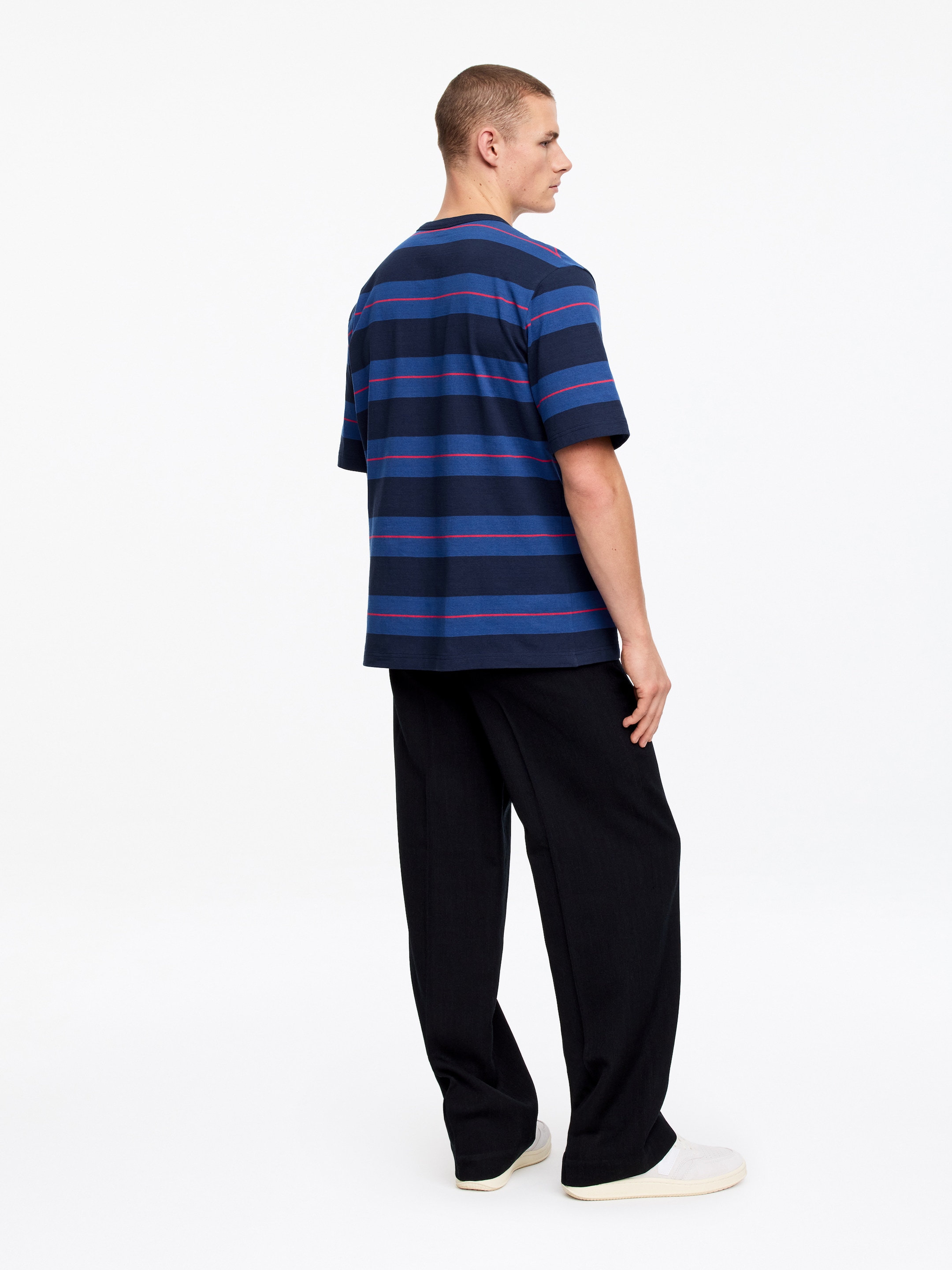 T-shirt décontracté - Bleu/Rayé - Relaxed fit - Homme - StillMedia/Lookbook - 5
