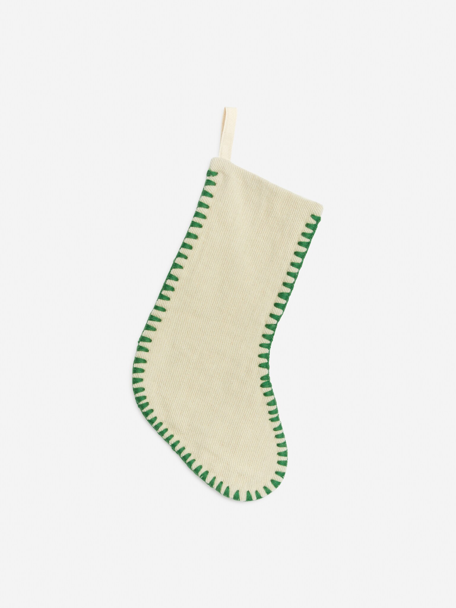 Julstrumpa - Off-white/grön