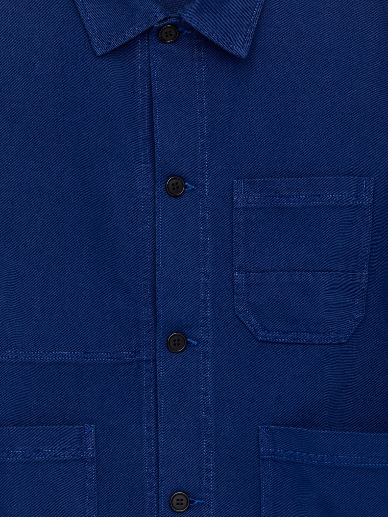 Overdyed-Overshirt aus Twill - Ultramarinblau/Dunkelbraun/Dunkelblau/Blau - 6