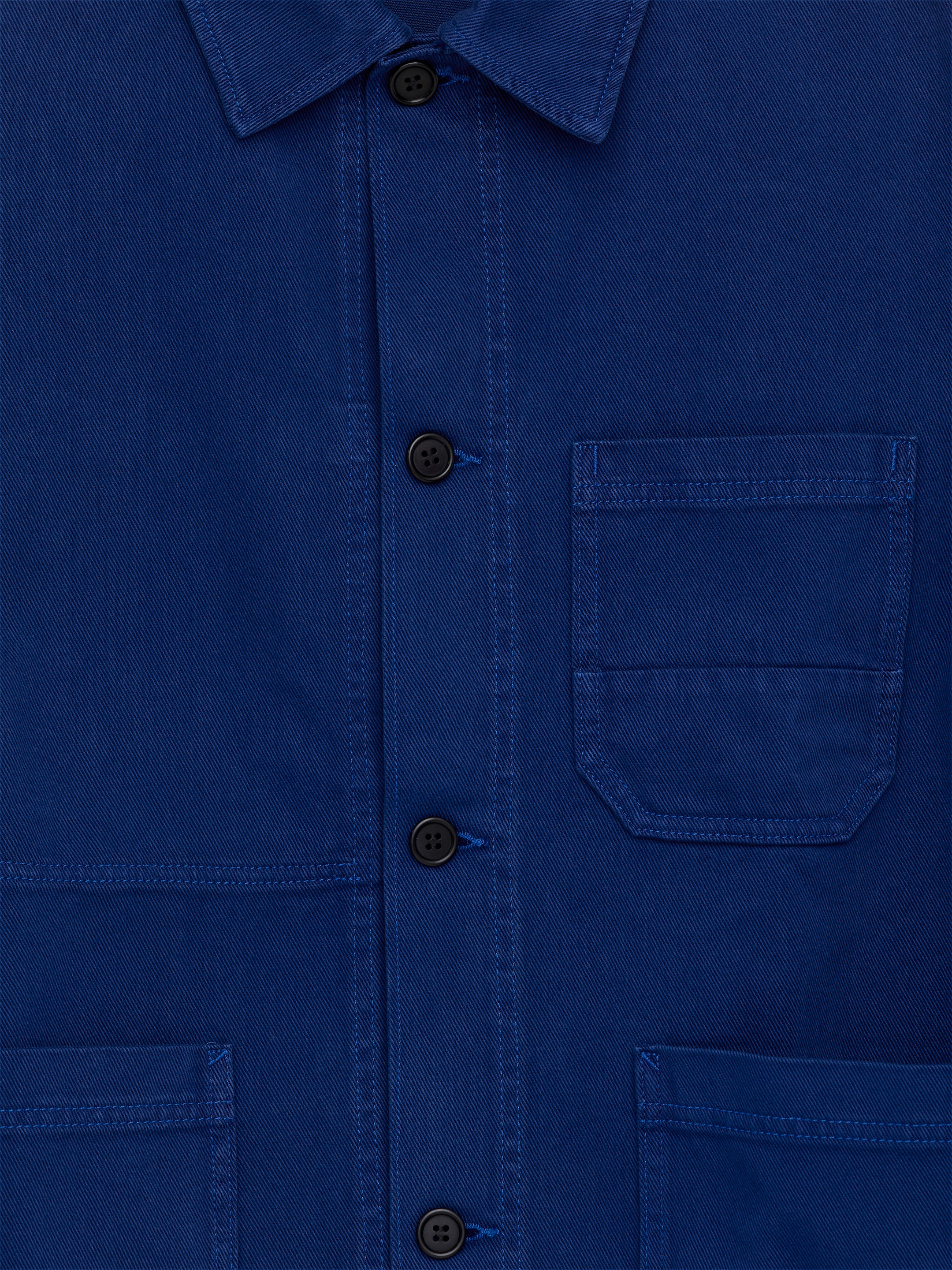 Overdyed-Overshirt aus Twill - Ultramarinblau - Regular Fit - Herren - StillMedia/DescriptiveDetail - 1