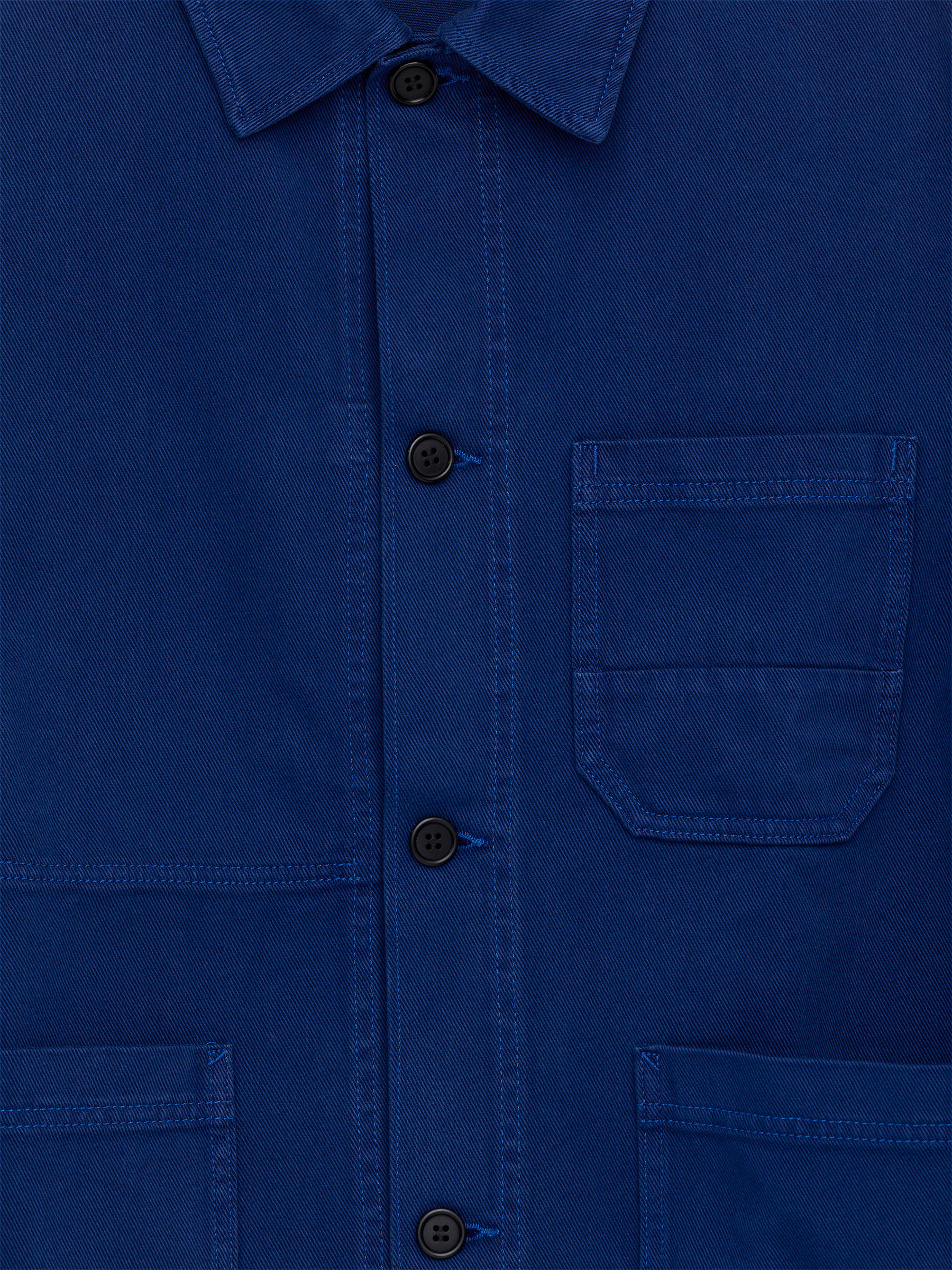 Overdyed Twill Overshirt - Klein Blue - Regular fit - Men - StillMedia/DescriptiveDetail - 1