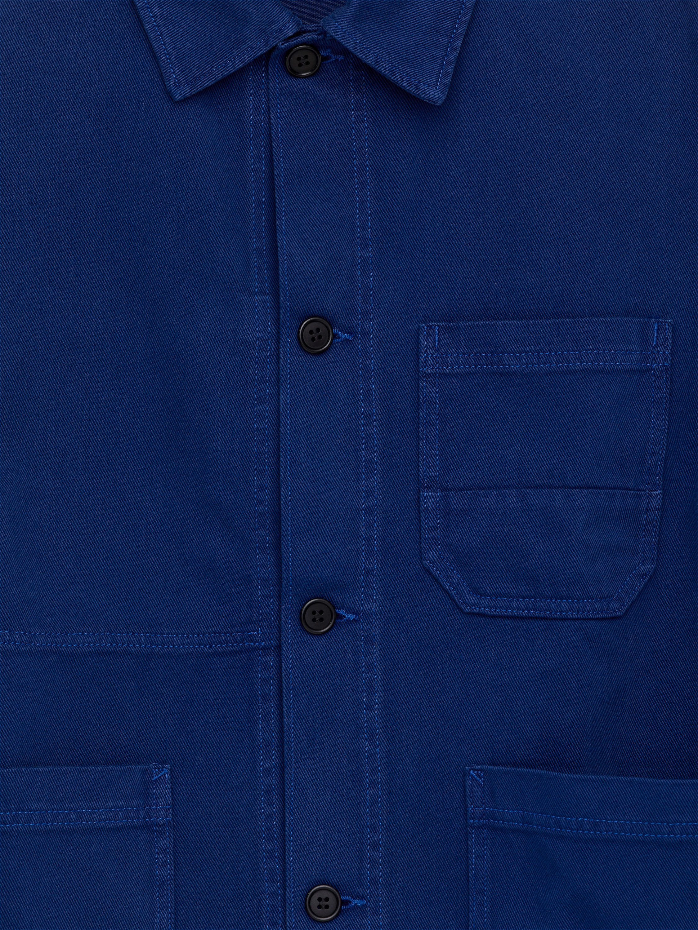 Overdyed Twill Overshirt - Klein Blue - Regular fit - Men - StillMedia/DescriptiveDetail - 1