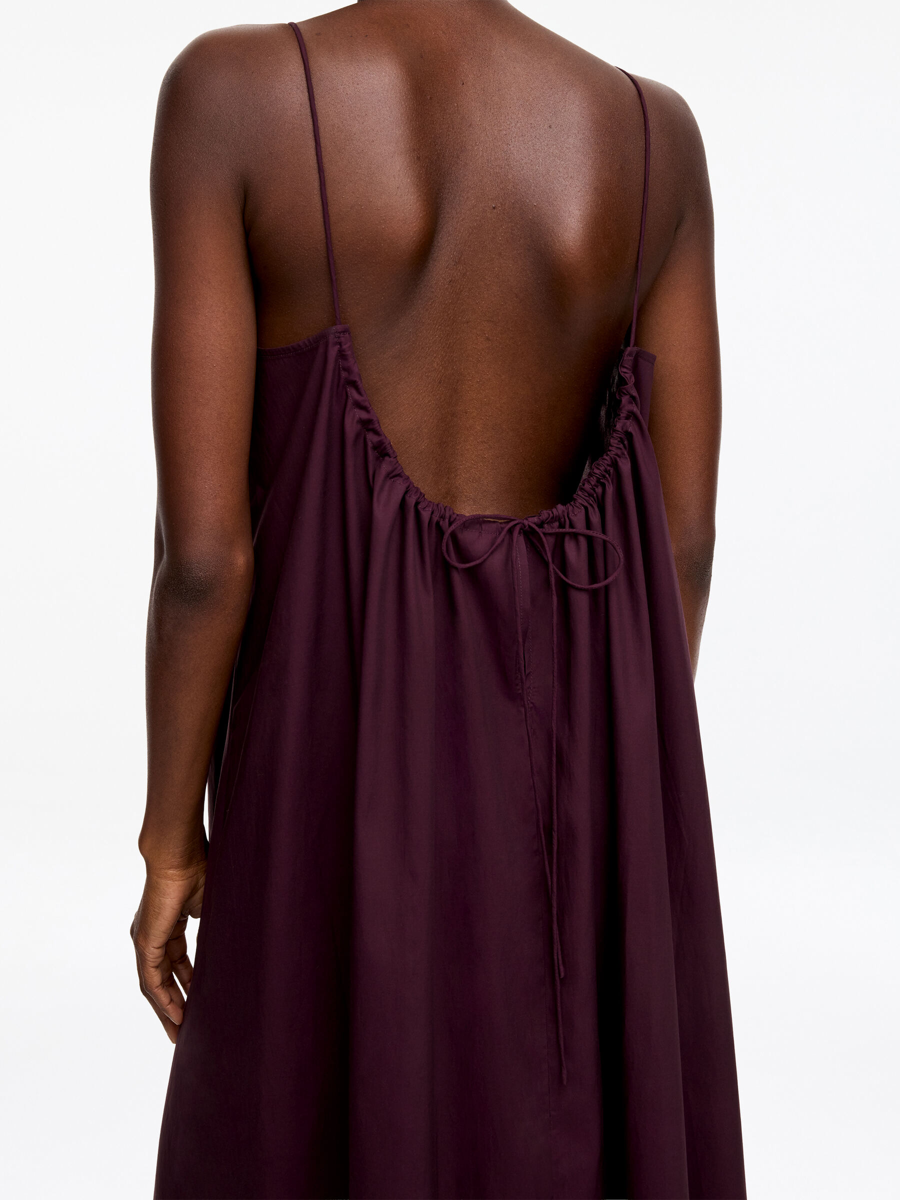 Lyocell Cotton Beach Dress - Purple - Loose fit - Women - StillMedia/Lookbook - 2