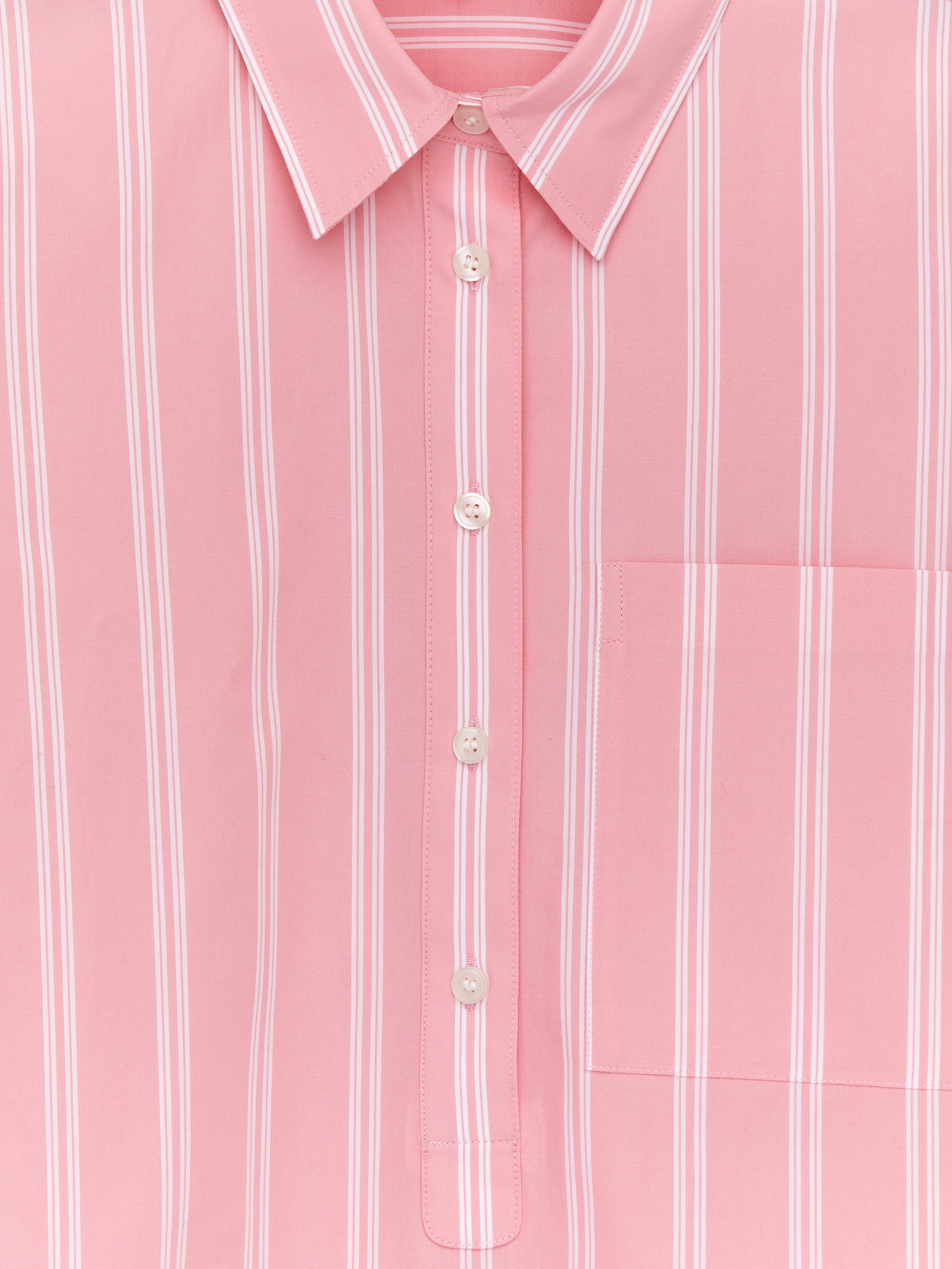 Popover Cotton Shirt - Pink/Stripe - Regular fit - Women - StillMedia/DescriptiveDetail - 2
