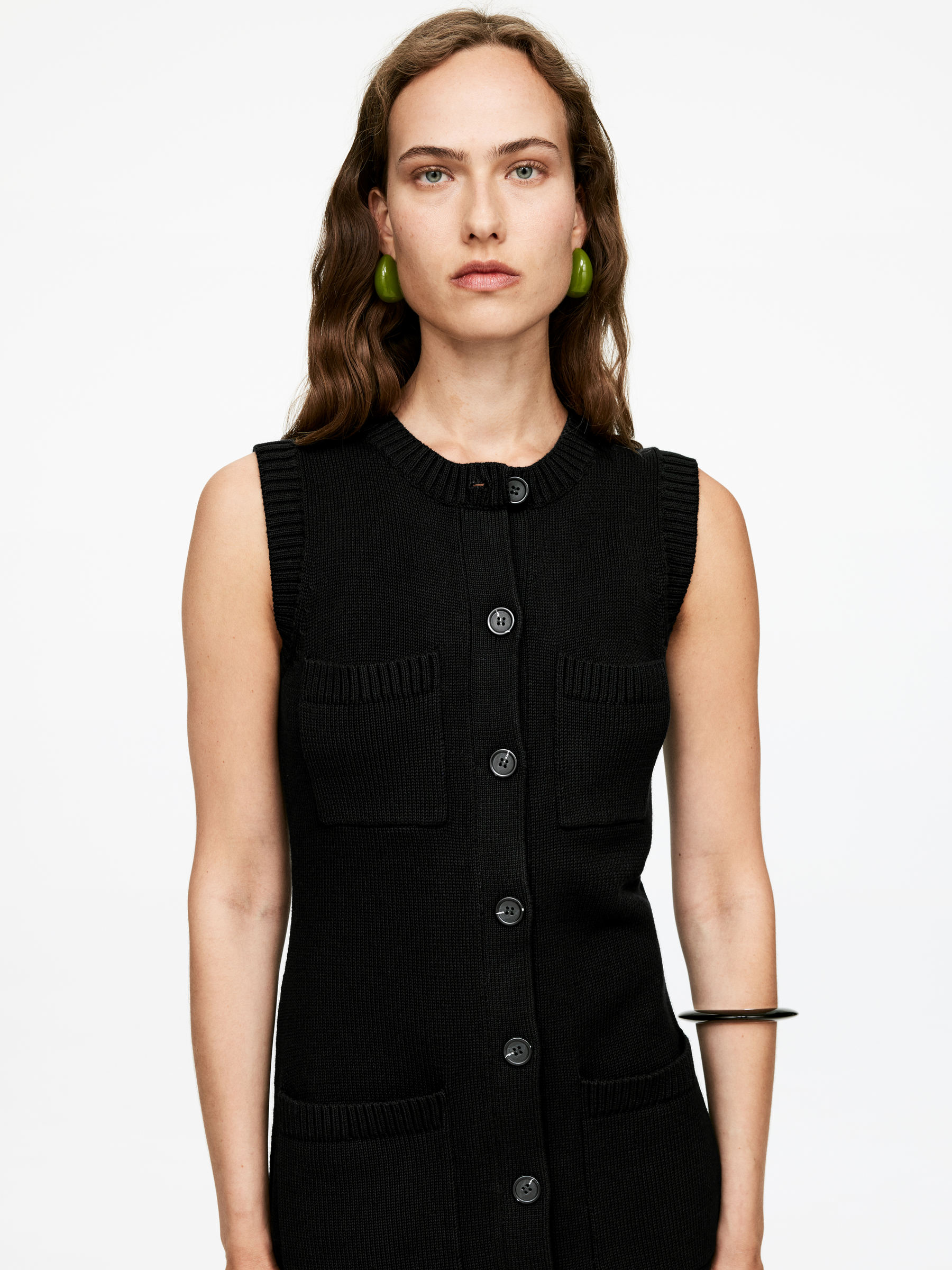 Sleeveless Knitted Dress - Black - Slim fit - Women - StillMedia/Lookbook - 4