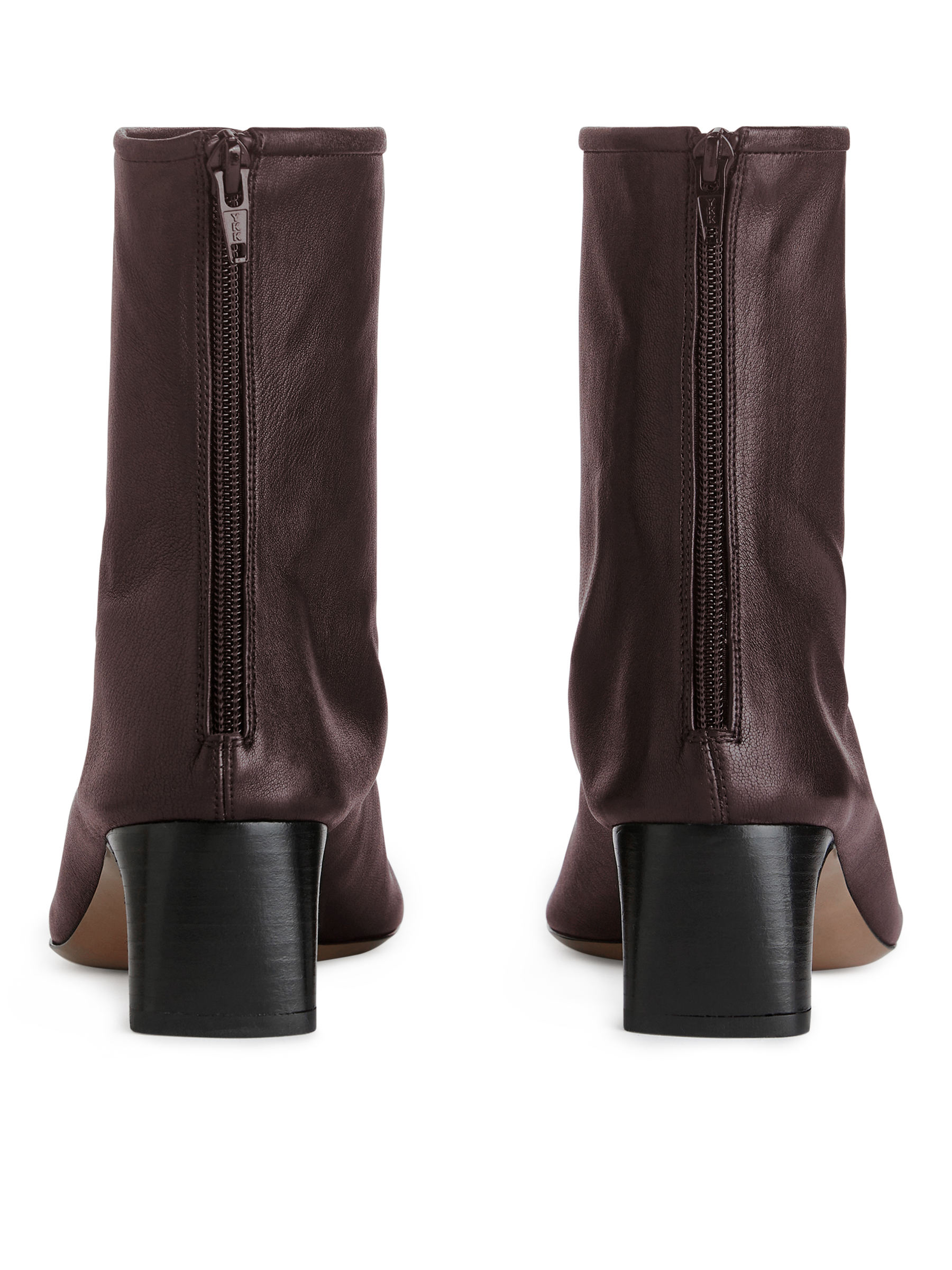 Botas ajustadas de piel elástica - Burdeos - Women - StillMedia/DescriptiveStillLife - 1