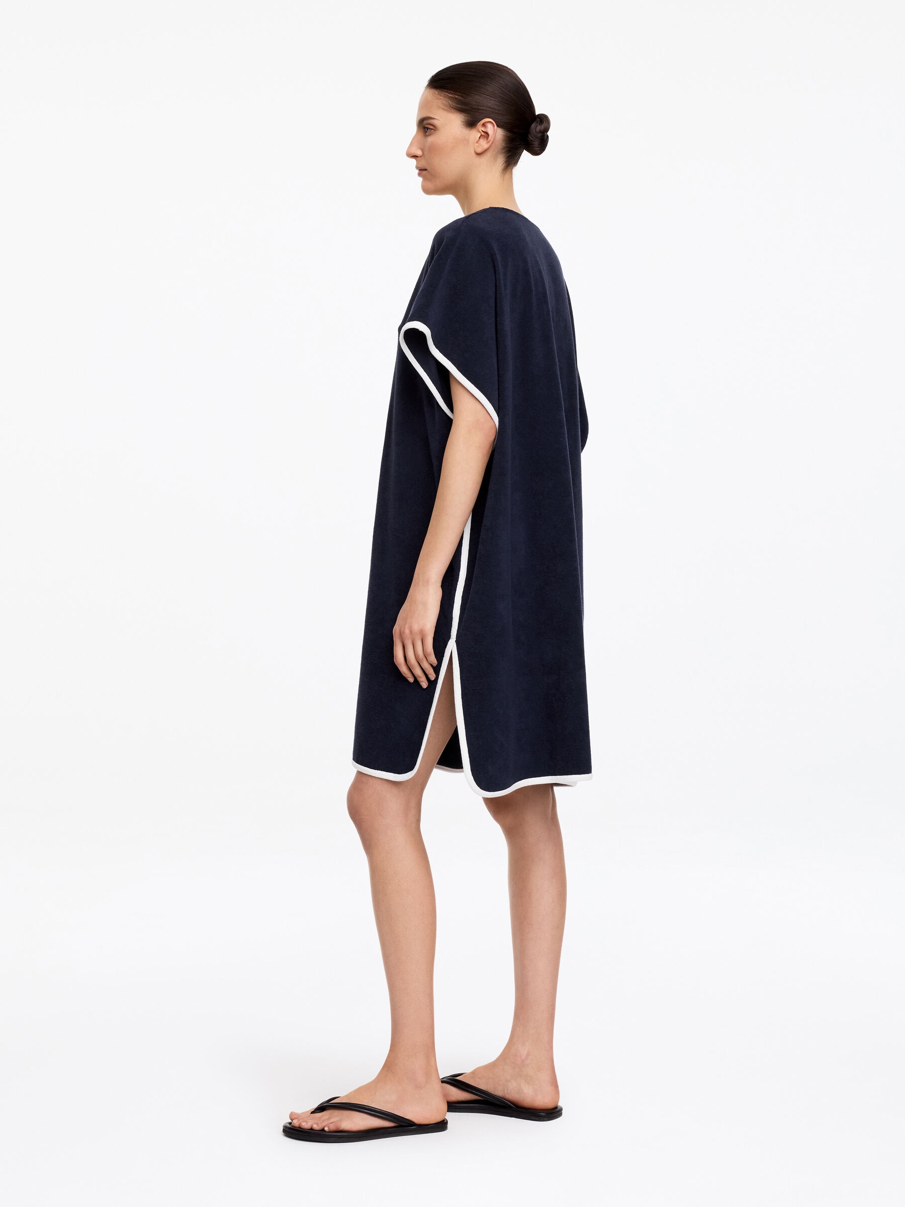 Towelling Beach Dress - Navy - Regular fit - Women - StillMedia/Lookbook - 2
