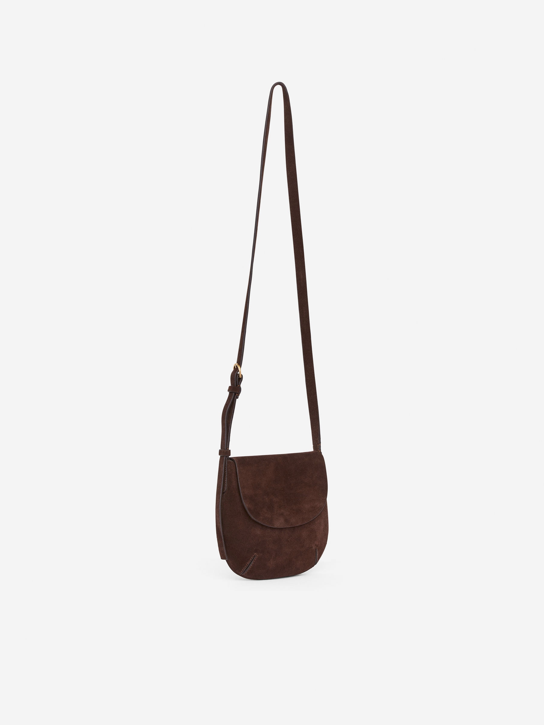 Sac bandoulière en daim - Marron foncé - Femme - StillMedia/DescriptiveStillLife - 2