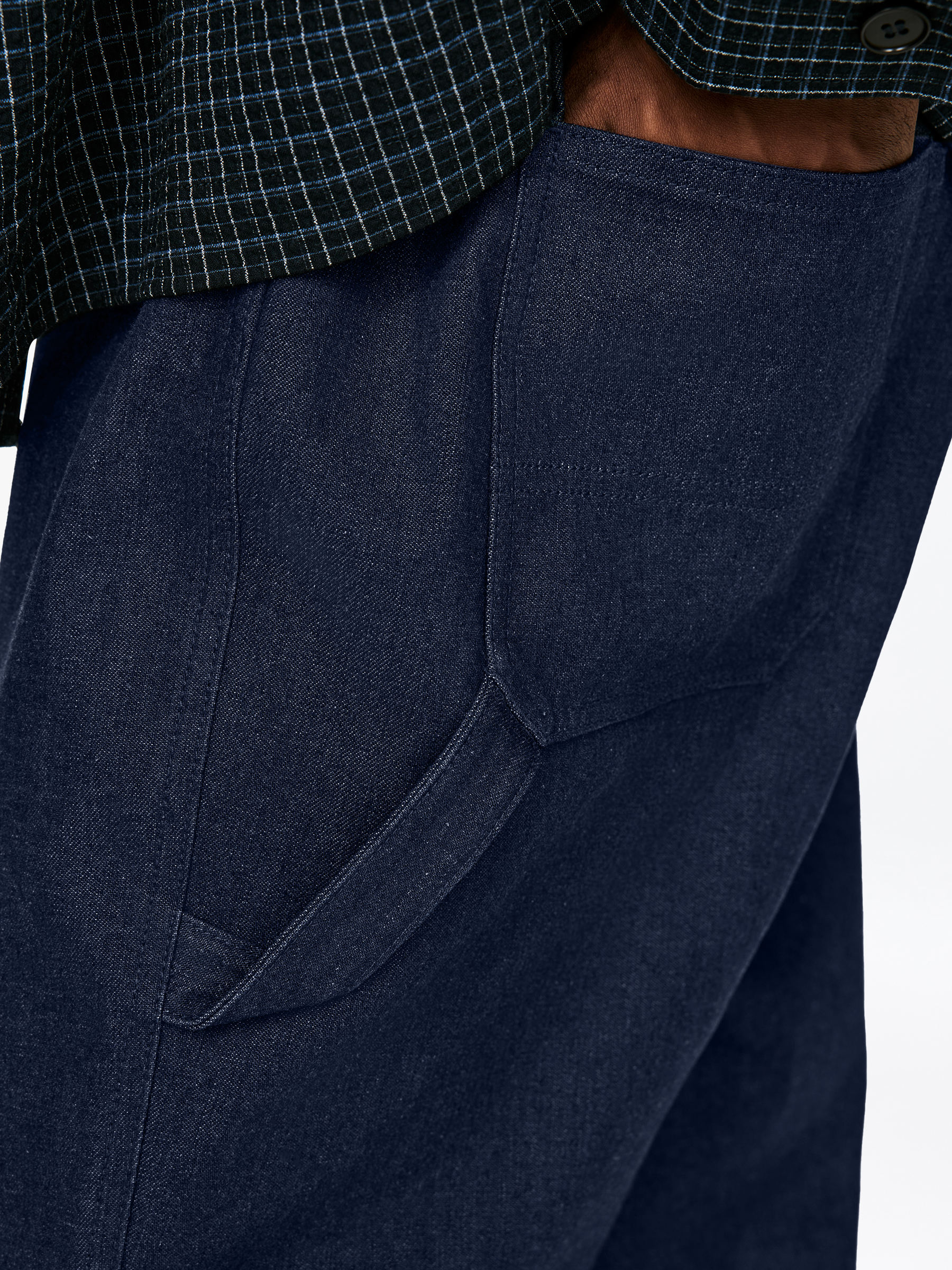 Denim Workwear Trousers - Dark Blue - Relaxed fit - Men - StillMedia/Lookbook - 5