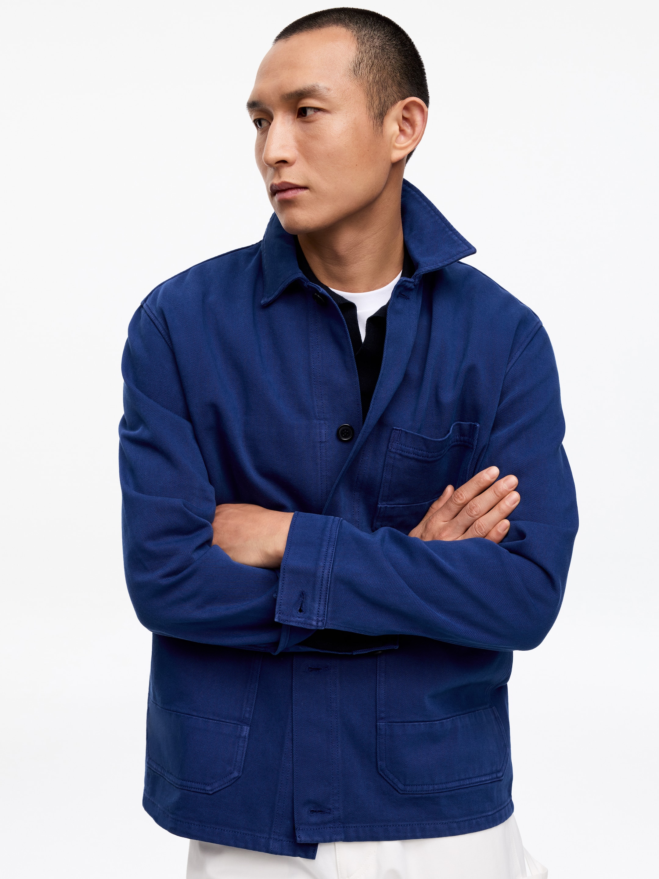 Overdyed-Overshirt aus Twill - Ultramarinblau - Regular Fit - Herren - StillMedia/Lookbook - 10