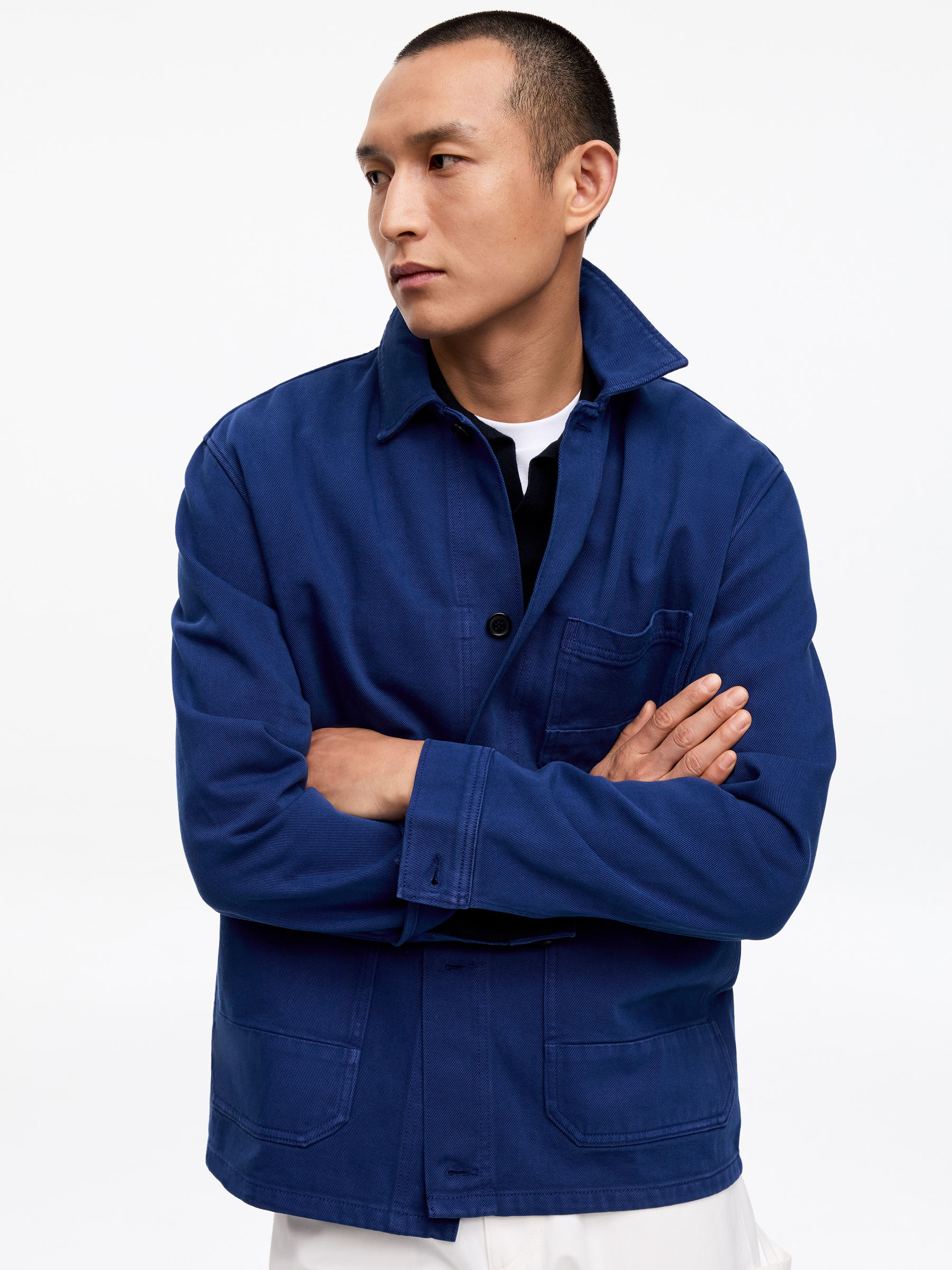 Surchemise en twill surteint - Bleu Klein - Regular fit - Homme - StillMedia/Lookbook - 10