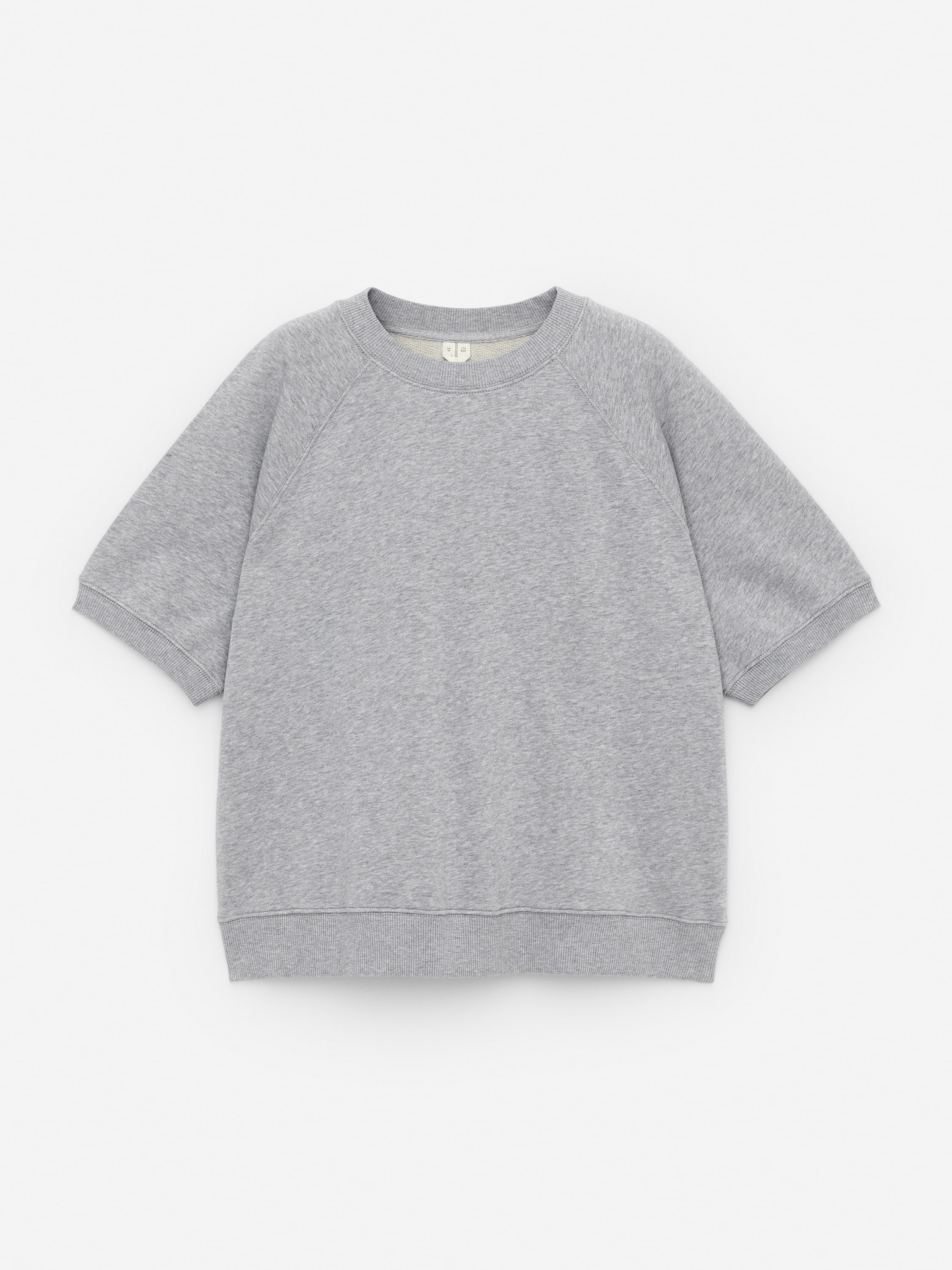 Sweatshirt aus French Terry - Graumeliert/Zartes Rosa/Cremeweiß