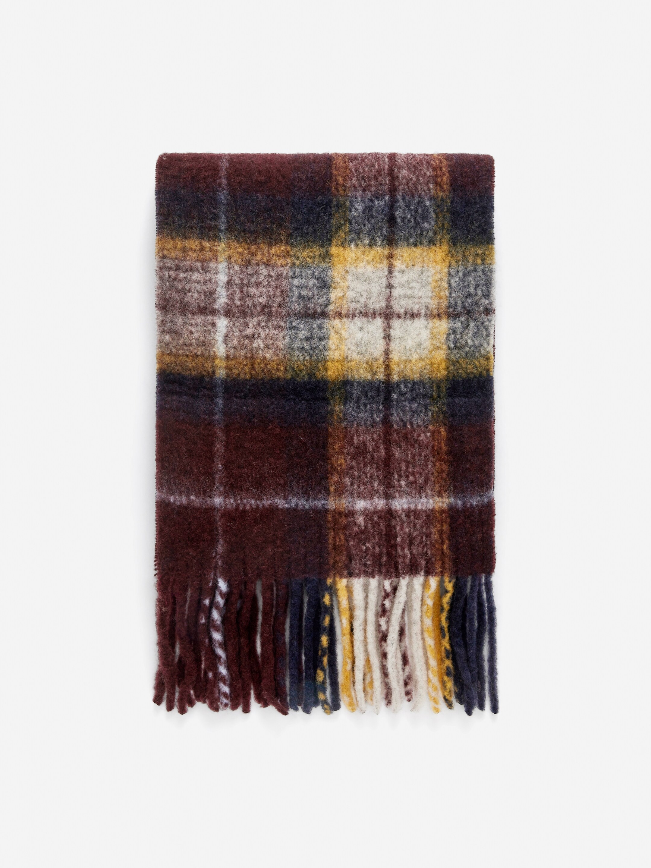 Agrandir l'image: Écharpe en mélange de laine - Bordeaux/Carreaux - FEMME | H&M FR 3