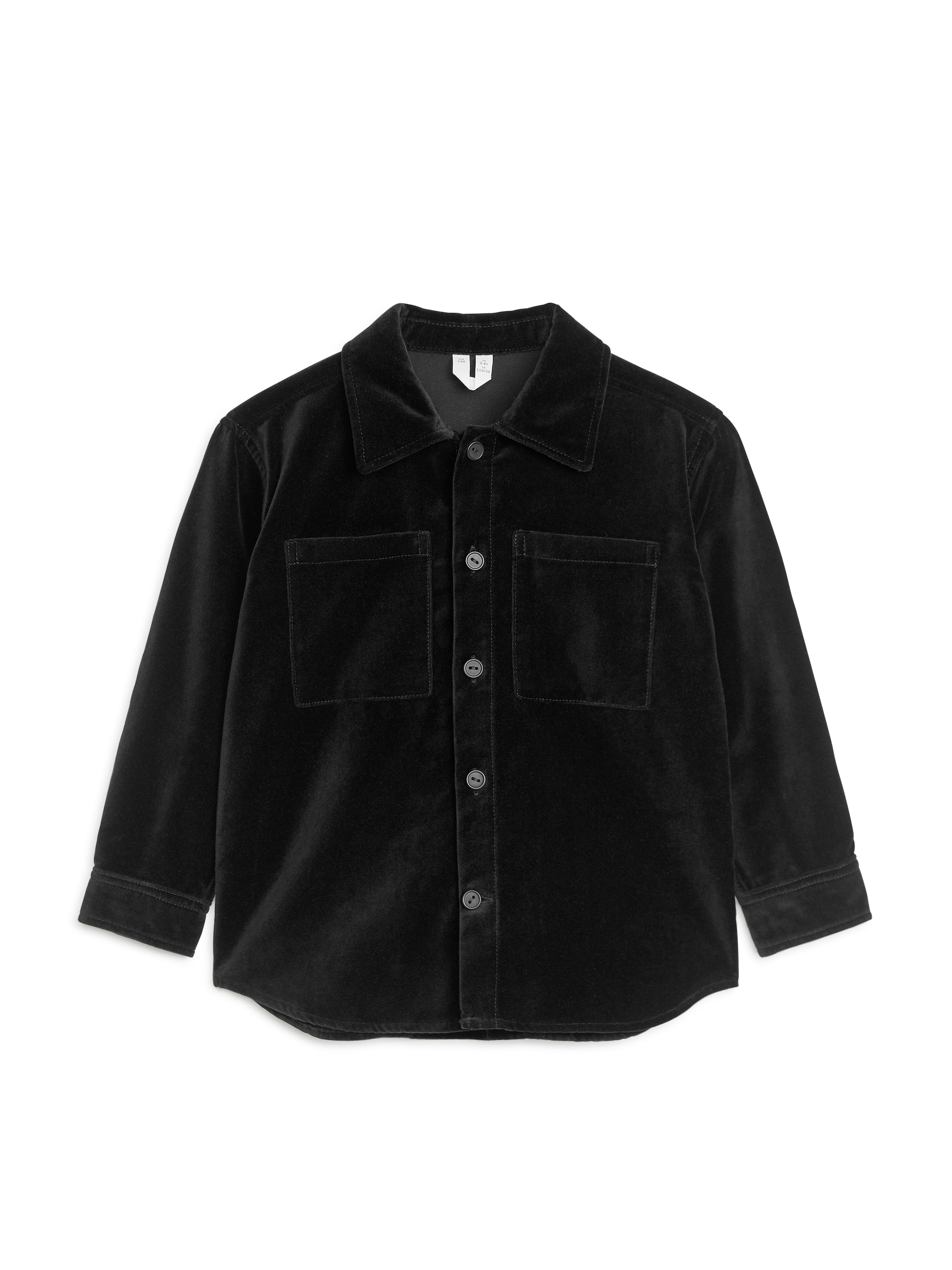 Velvet Overshirt - Black - Regular fit - Children - StillMedia/DescriptiveStillLife - 2