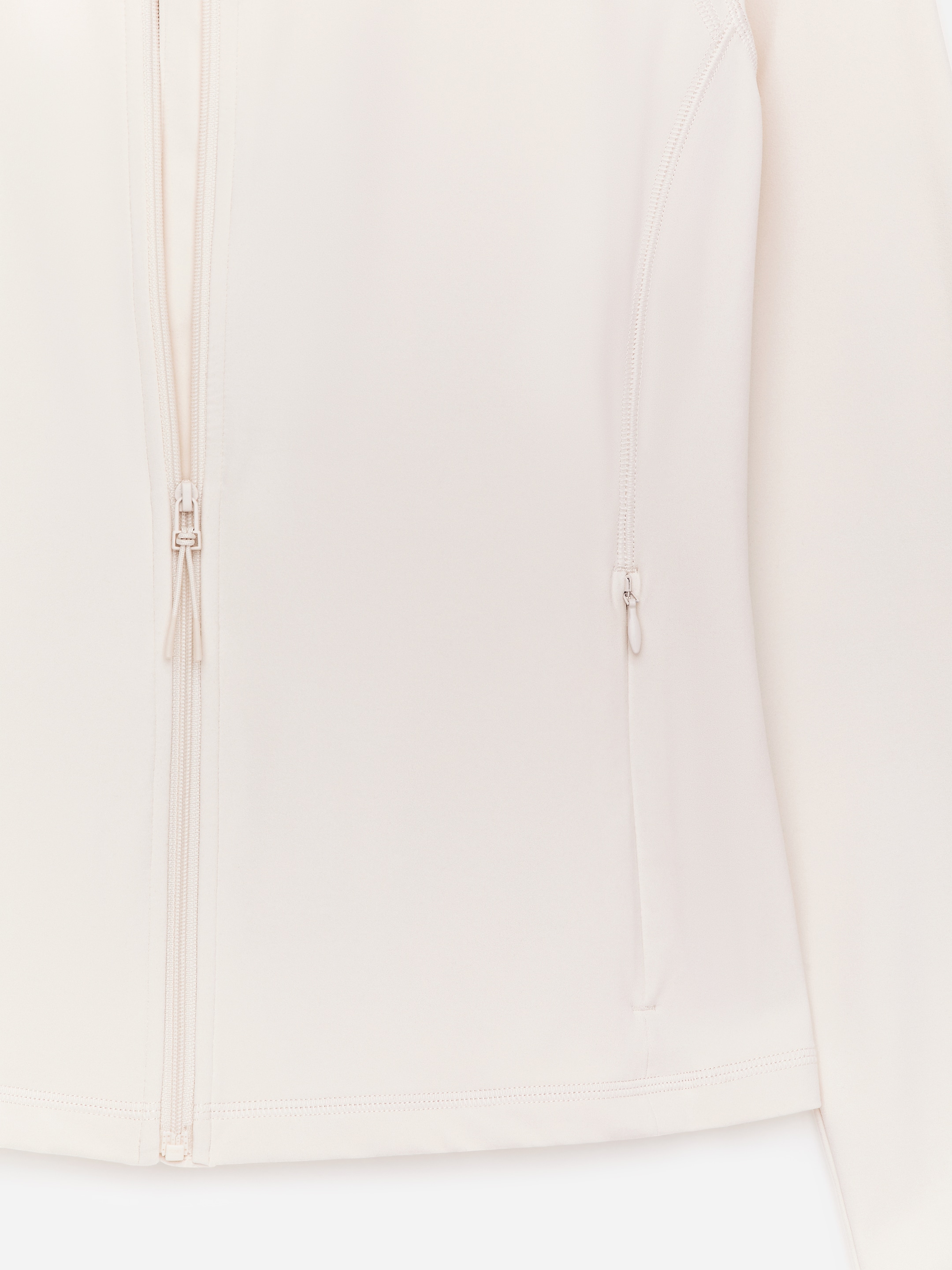 Weiche Stretch-Jacke mit Reißverschluss - Weiß - Slim Fit - Damen - StillMedia/DescriptiveStillLife - 1
