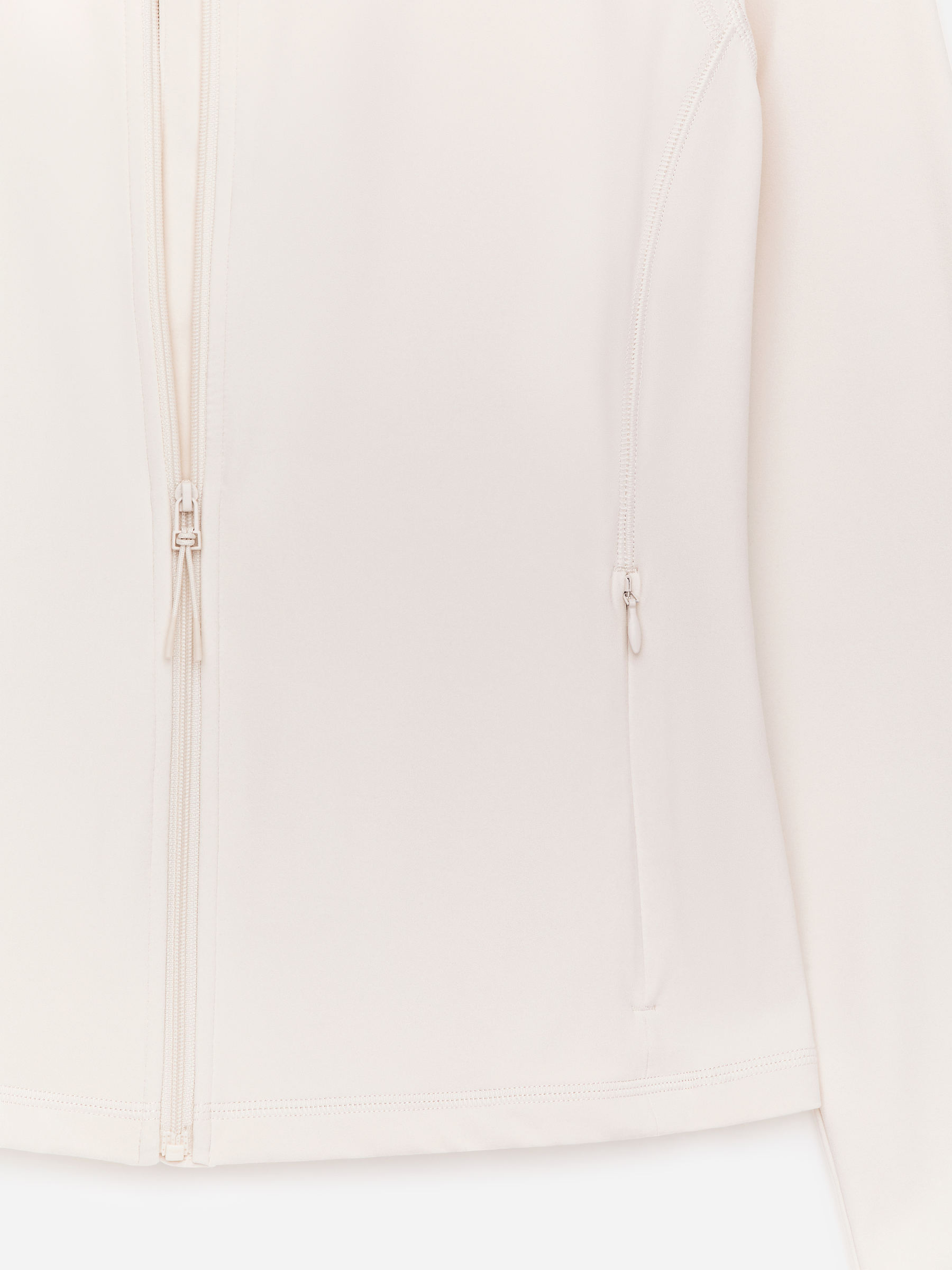 Soft Stretch Zip Jacket - White - Slim fit - Women - StillMedia/DescriptiveStillLife - 1