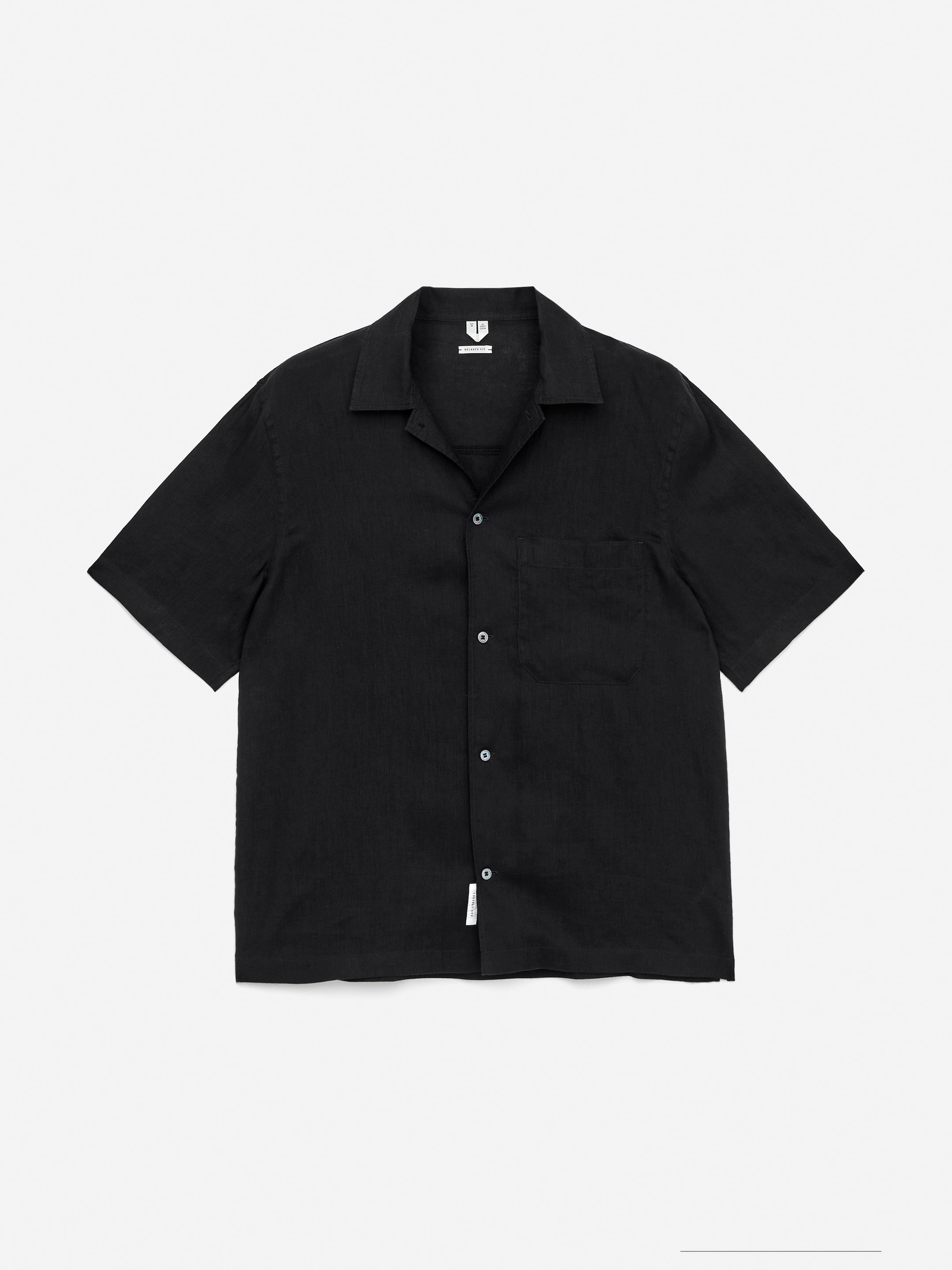 Zobrazit větší obrázek: Lněná košile s krátkým rukávem - Black - MUŽI | H&M CZ 1