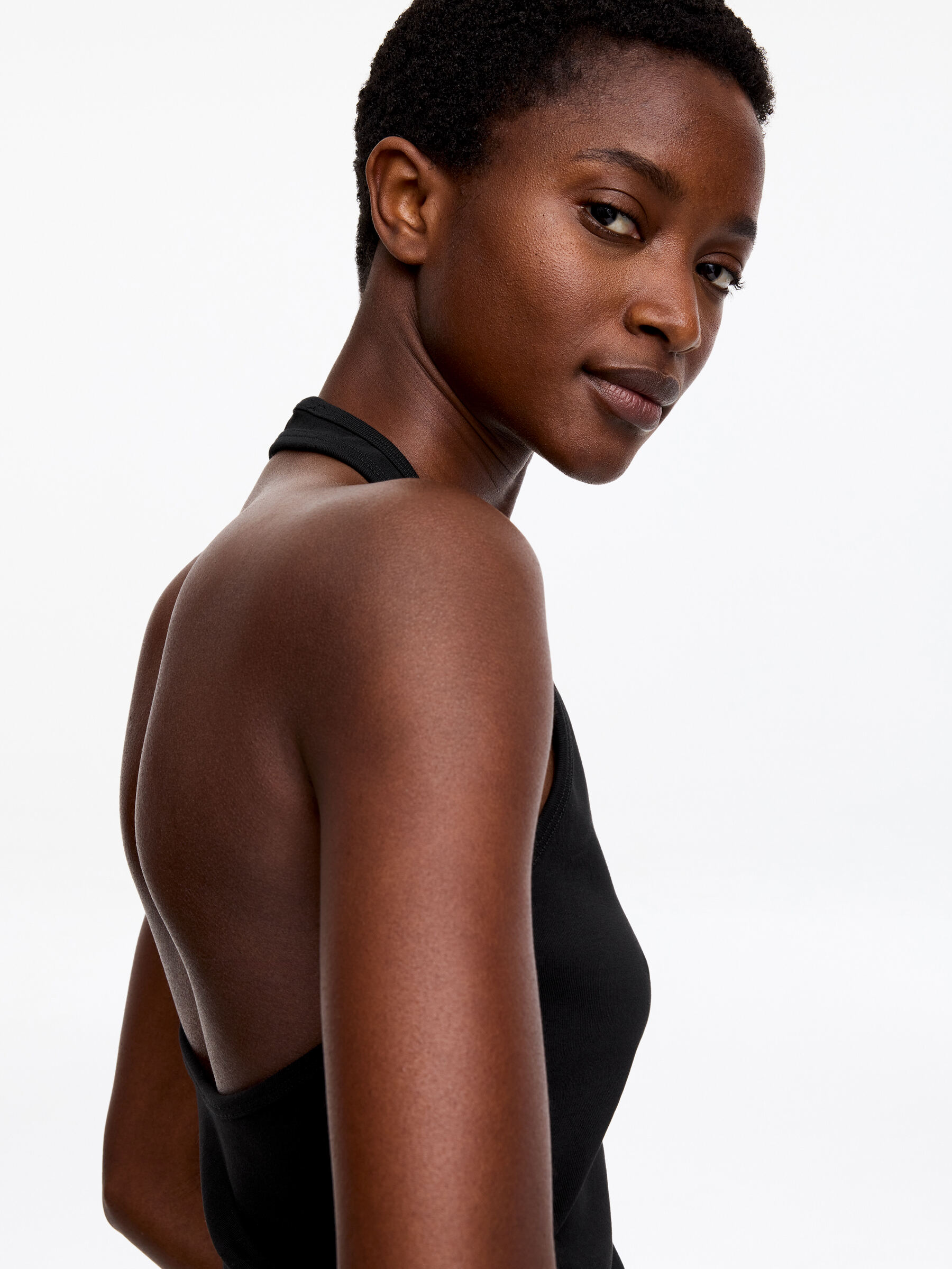 Halterneck Top - Black - Slim fit - Women - StillMedia/Lookbook - 4