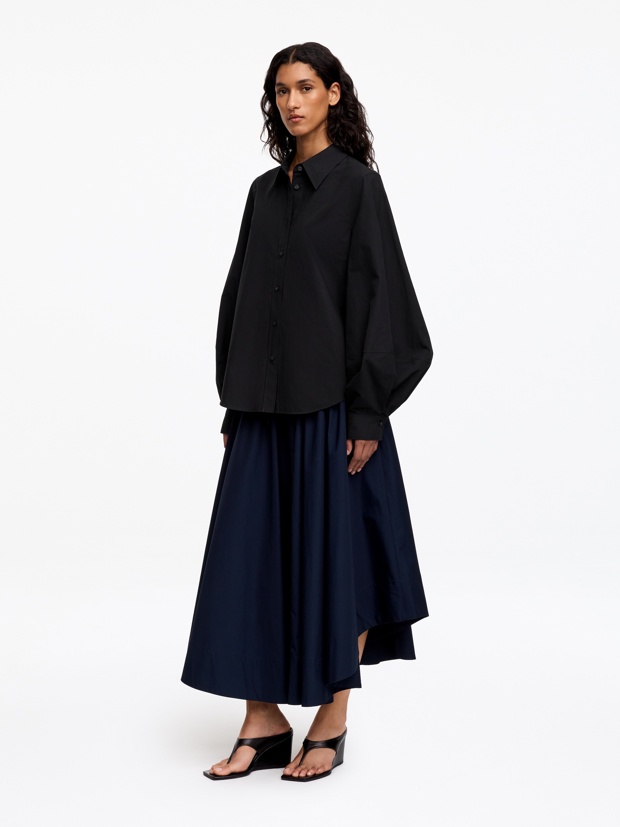 Camisa de algodón pima - Negro - Corte estándar - women - StillMedia/Lookbook - 3
