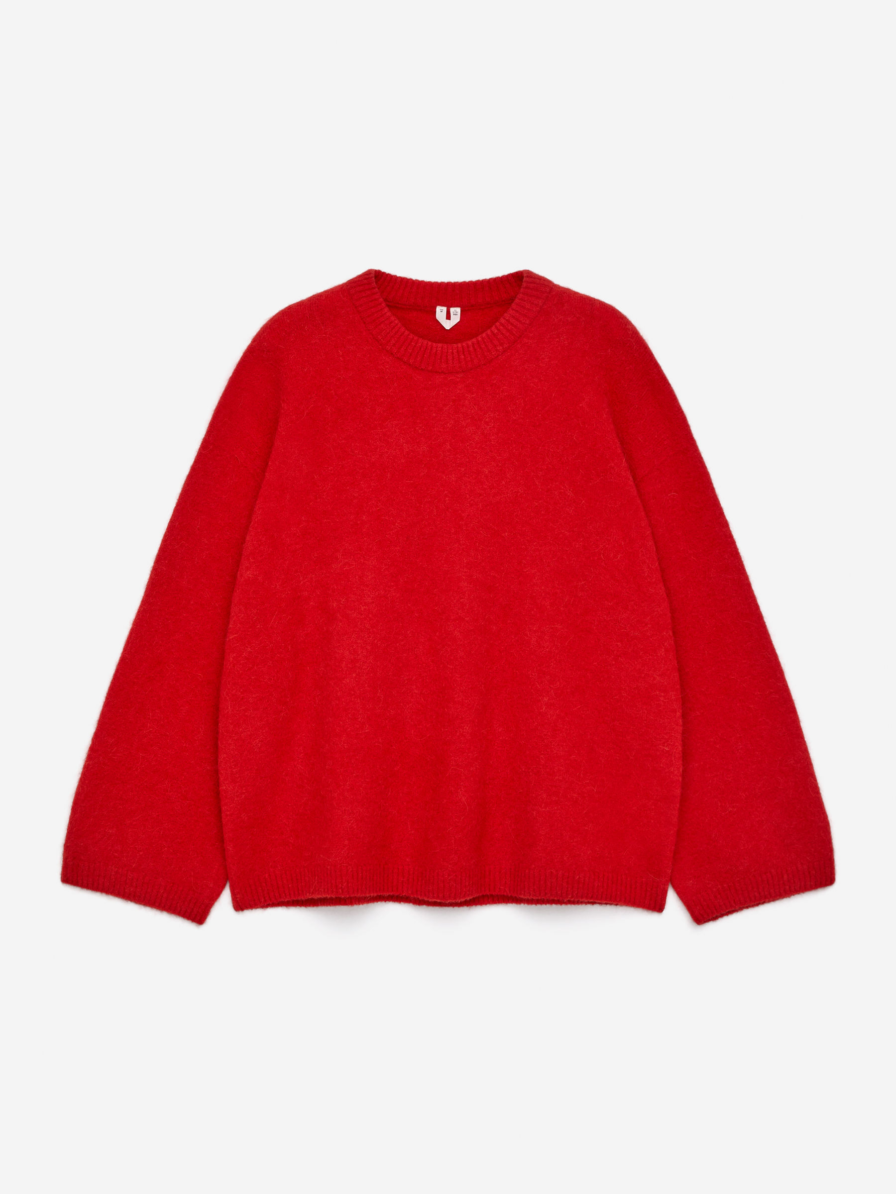 Alpaca-Wool Blend Jumper-#C61B27-16675