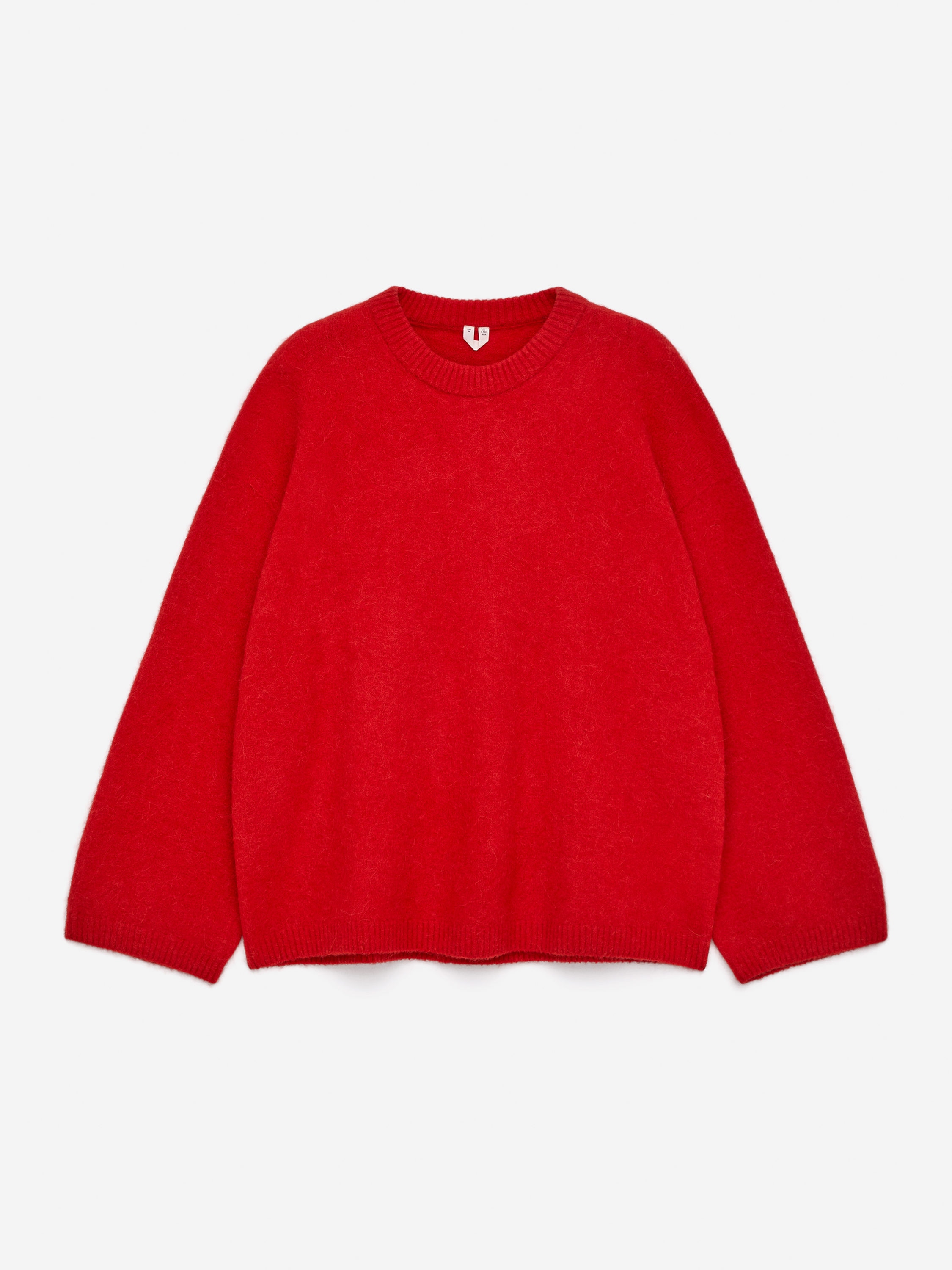 Alpaca-Wool Blend Jumper - Red - Oversized - Women - StillMedia/DescriptiveStillLife - 2