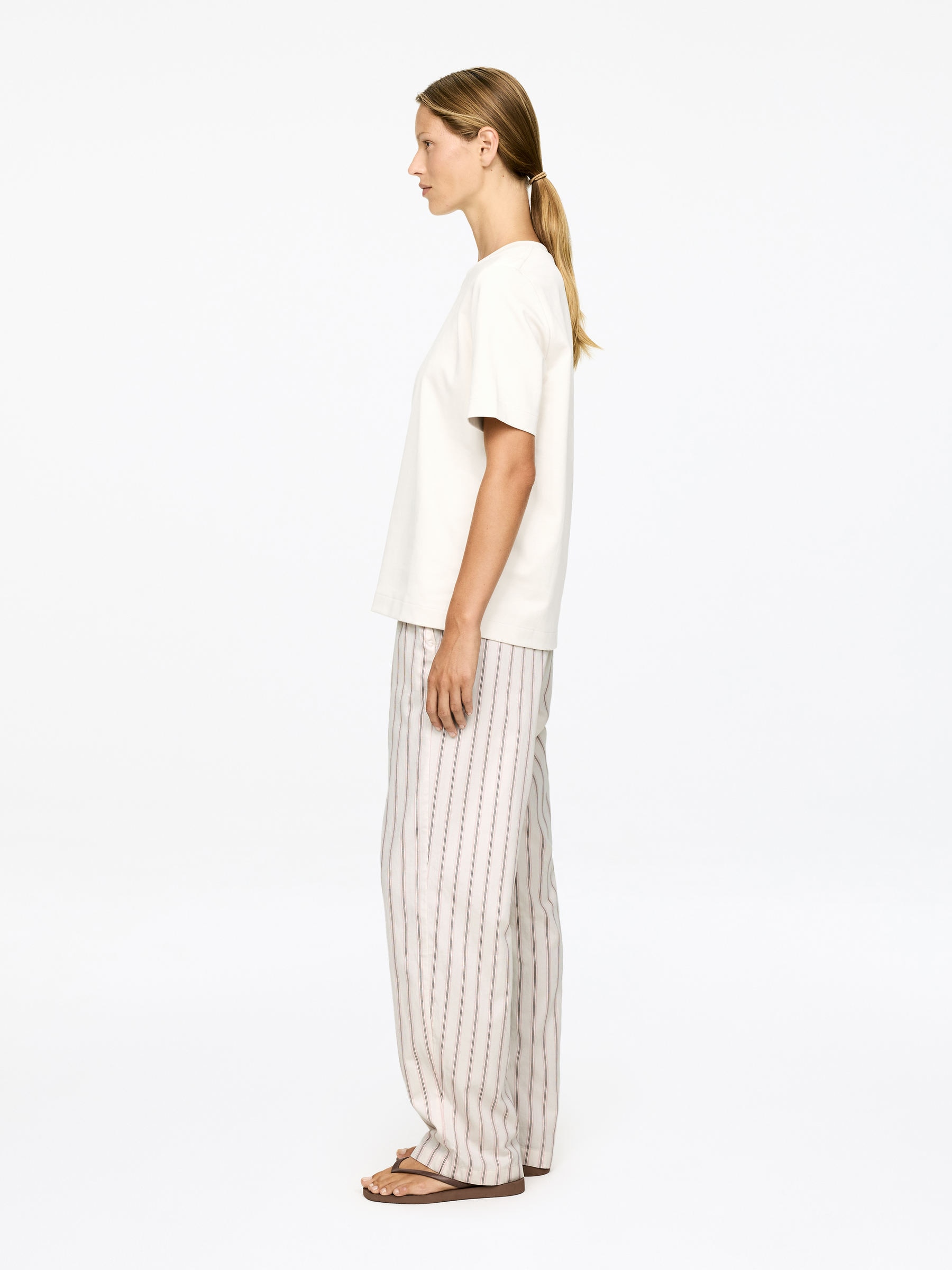 Cotton Pyjama Trousers - White/Multi Colour - Regular fit - Women - StillMedia/Lookbook - 6