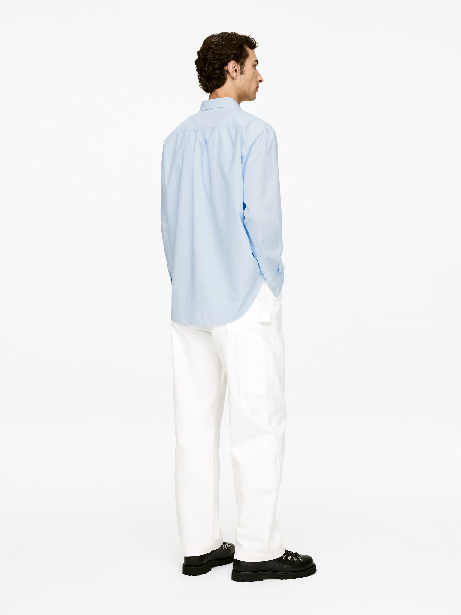 Chemise Oxford décontractée - Bleu ciel/Noir/Menthe poudrée/Bleu - 4