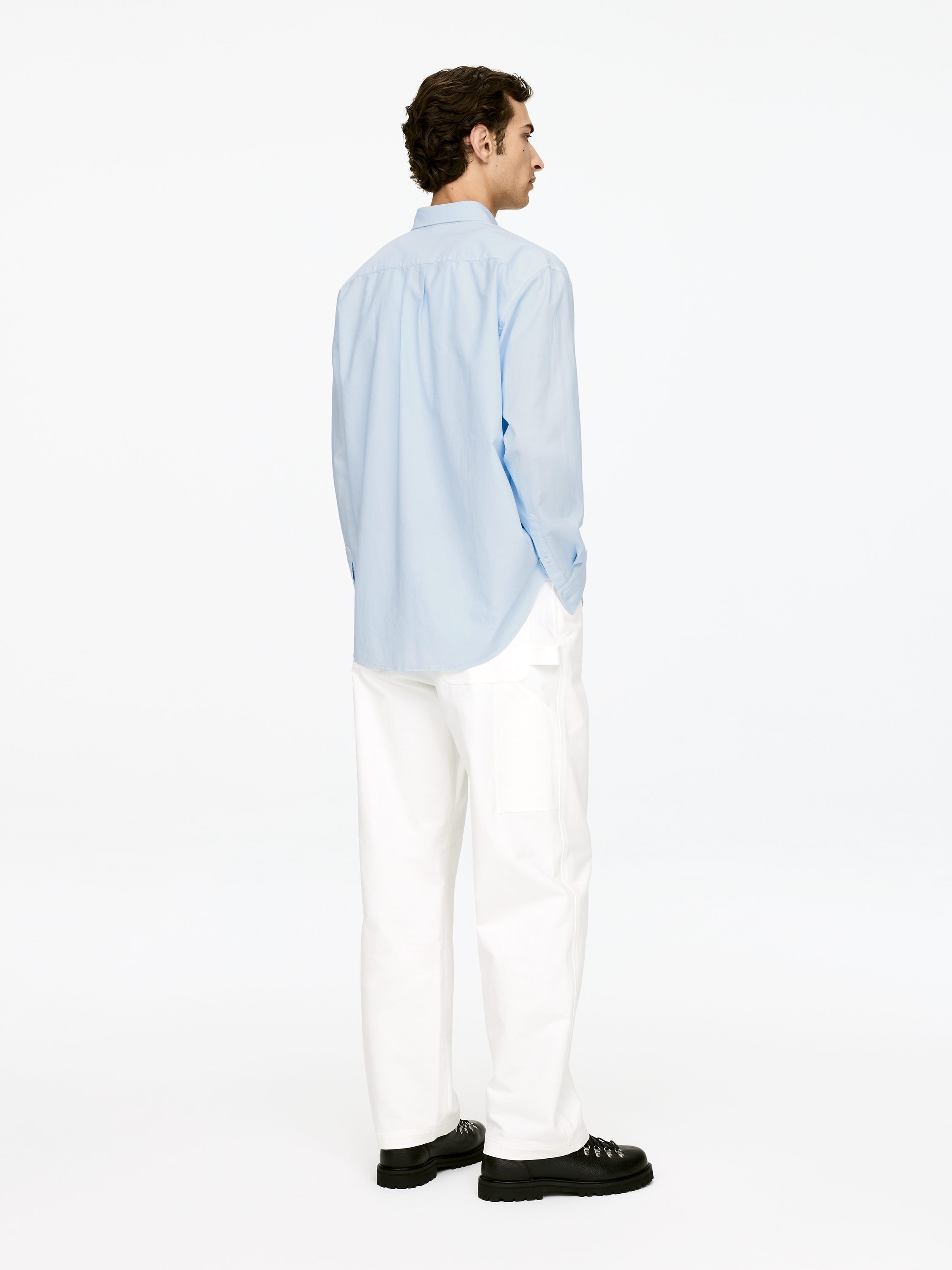 Lockeres Oxford-Hemd - Hellblau - Loose Fit - Herren - StillMedia/Lookbook - 4