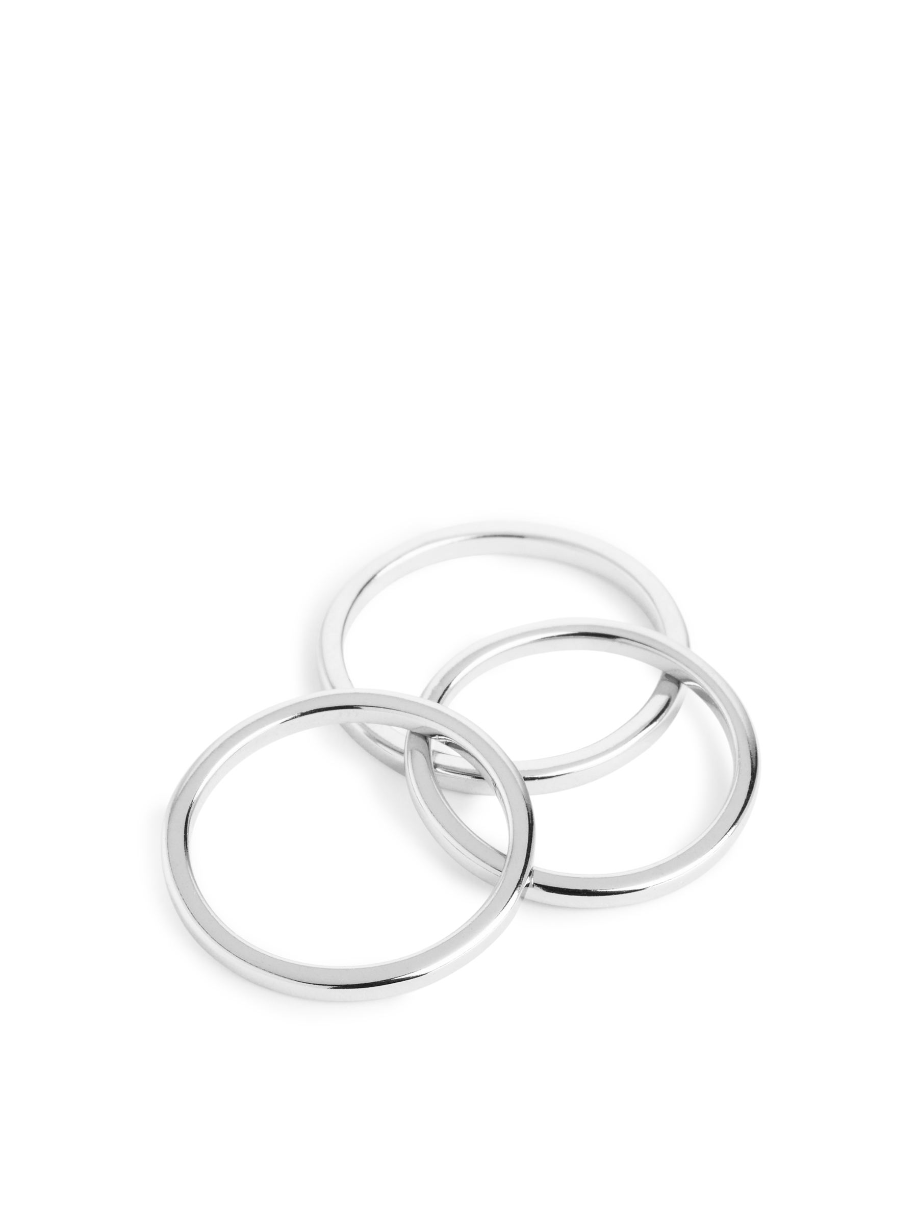 Juego de 3 anillos de plata de ley - Plateado - Women - StillMedia/DescriptiveStillLife - 1