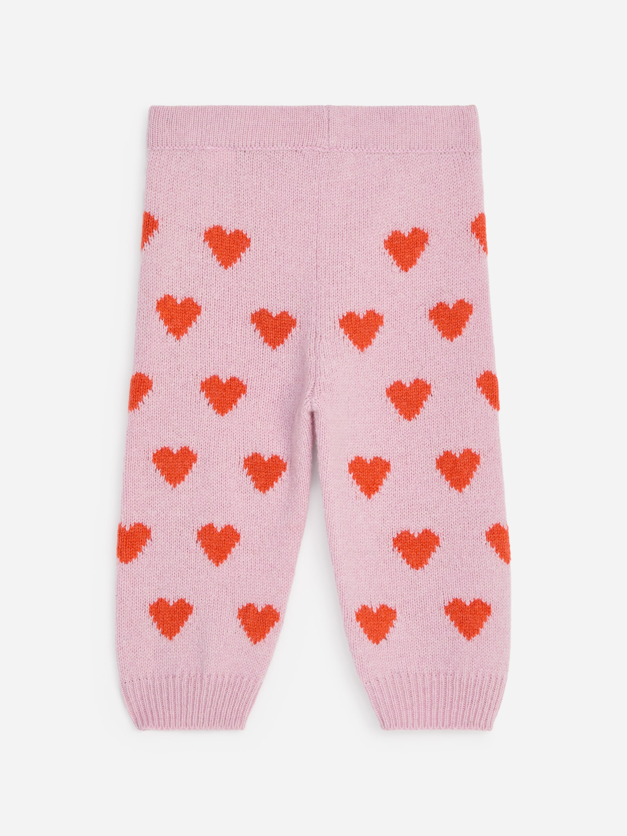 Wool Trousers - Pink/Red Hearts - Regular fit - children - StillMedia/DescriptiveStillLife - 1
