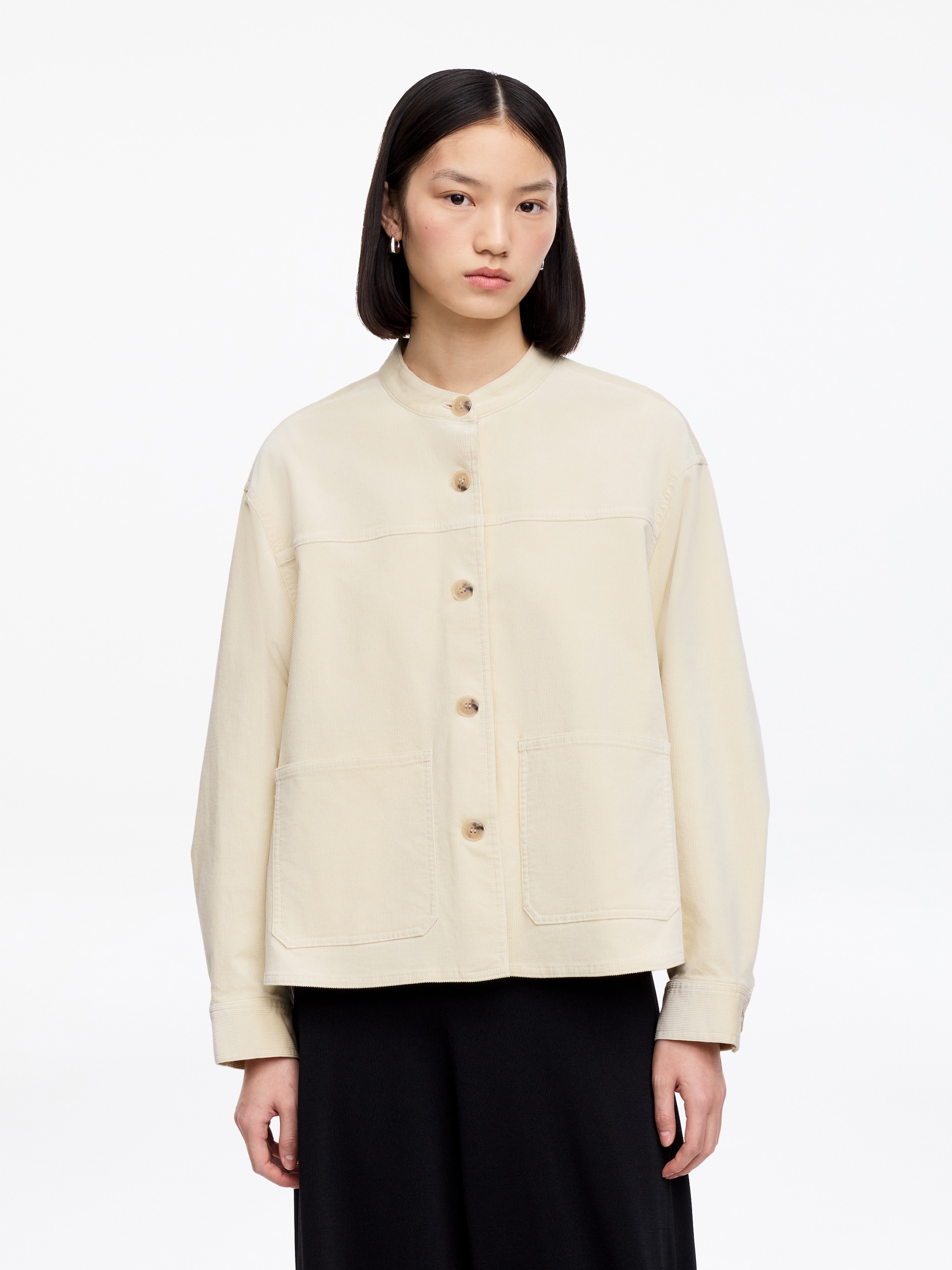 Corduroy Overshirt - Light Beige - Regular fit - Women - StillMedia/Lookbook - 8