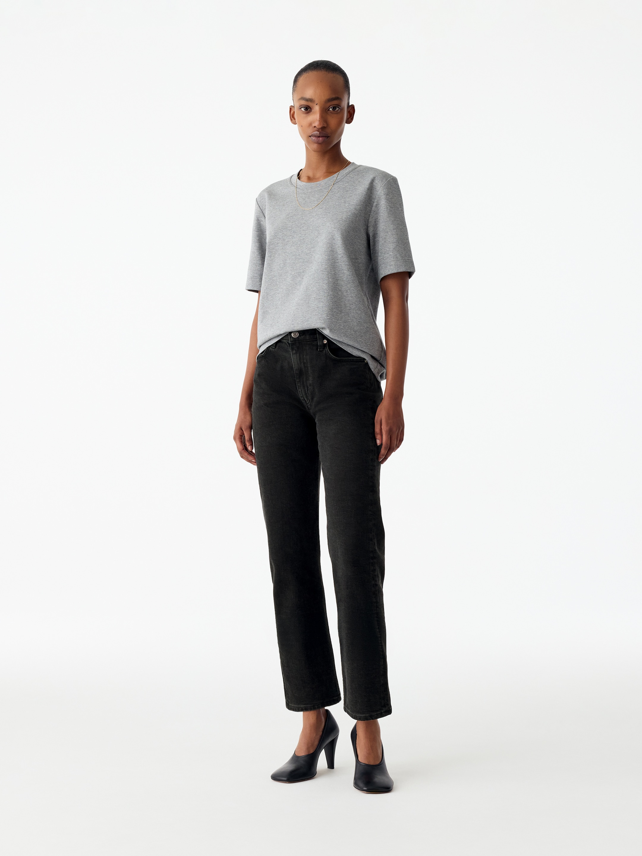 Jean slim raccourci JADE - Noir délavé - Slim fit - women - StillMedia/Lookbook - 12