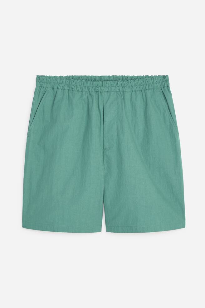 Relaxed Pull-On Shorts - Green - 1