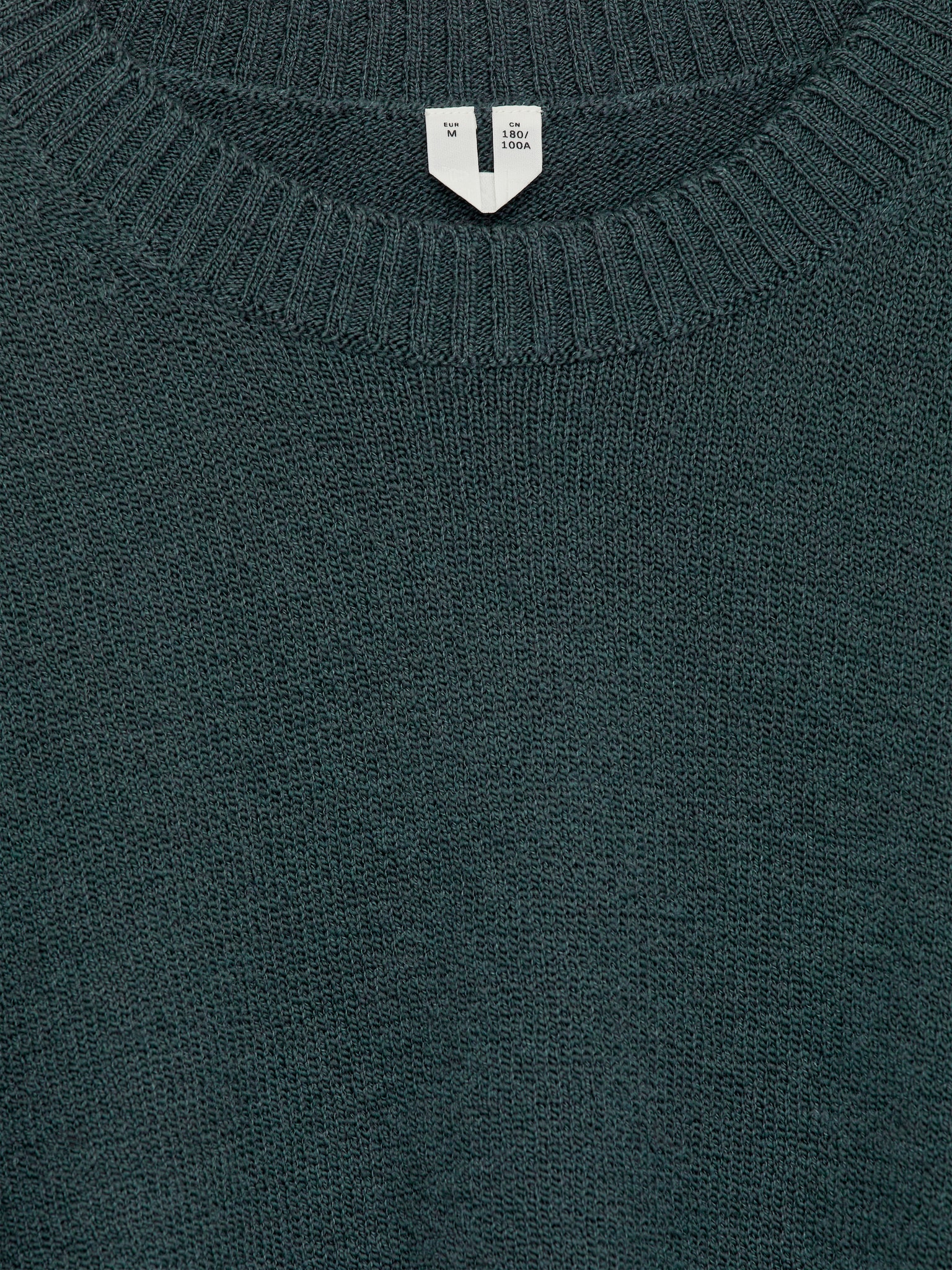Wool-Cotton Jumper - Dark Green/Off White - 2