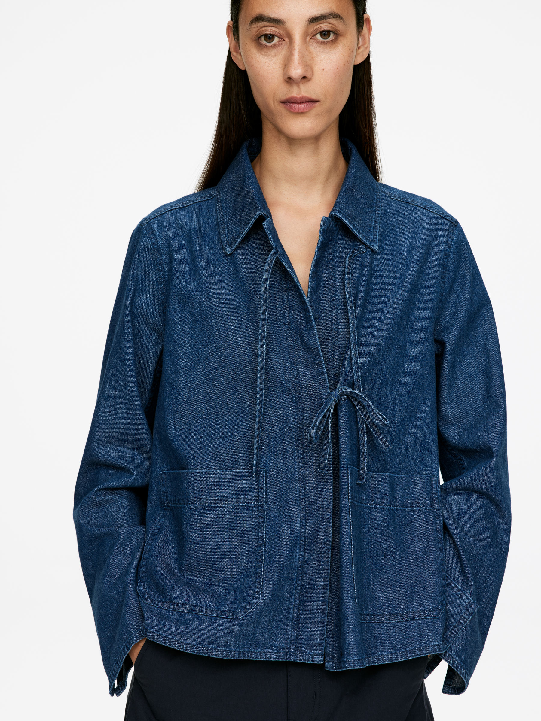 Denim Overshirt - Dark Blue - Regular fit - Women - StillMedia/Lookbook - 4