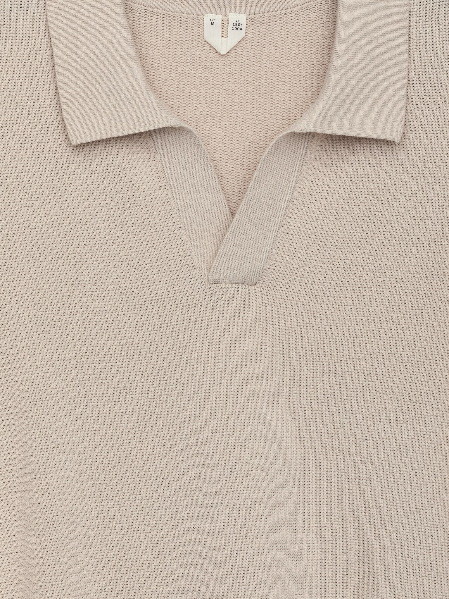 Textured Polo Shirt - Off White/Light Brown/Dark Blue - 2